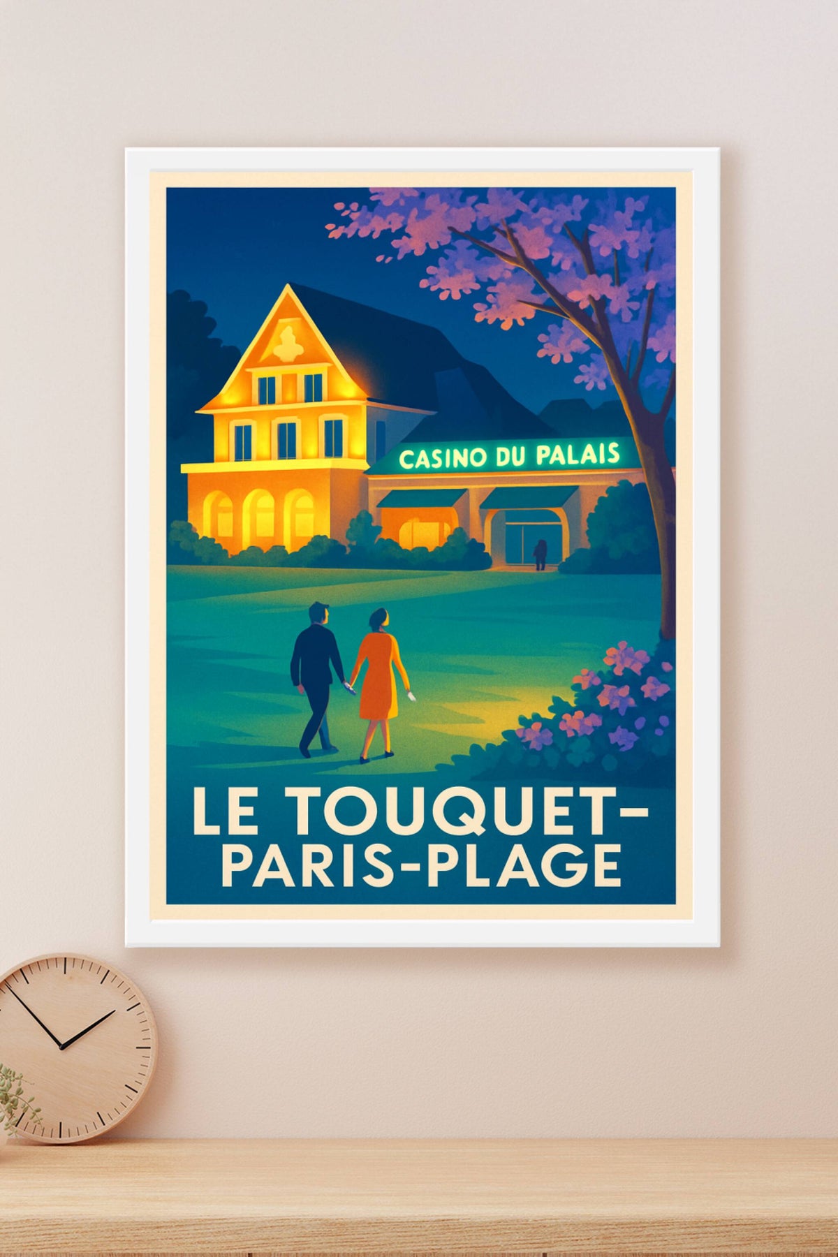 Affiche Le Touquet-Paris-Plage — Élégance et charme nocturne · poster d'art de Le Touquet-Paris-Plage