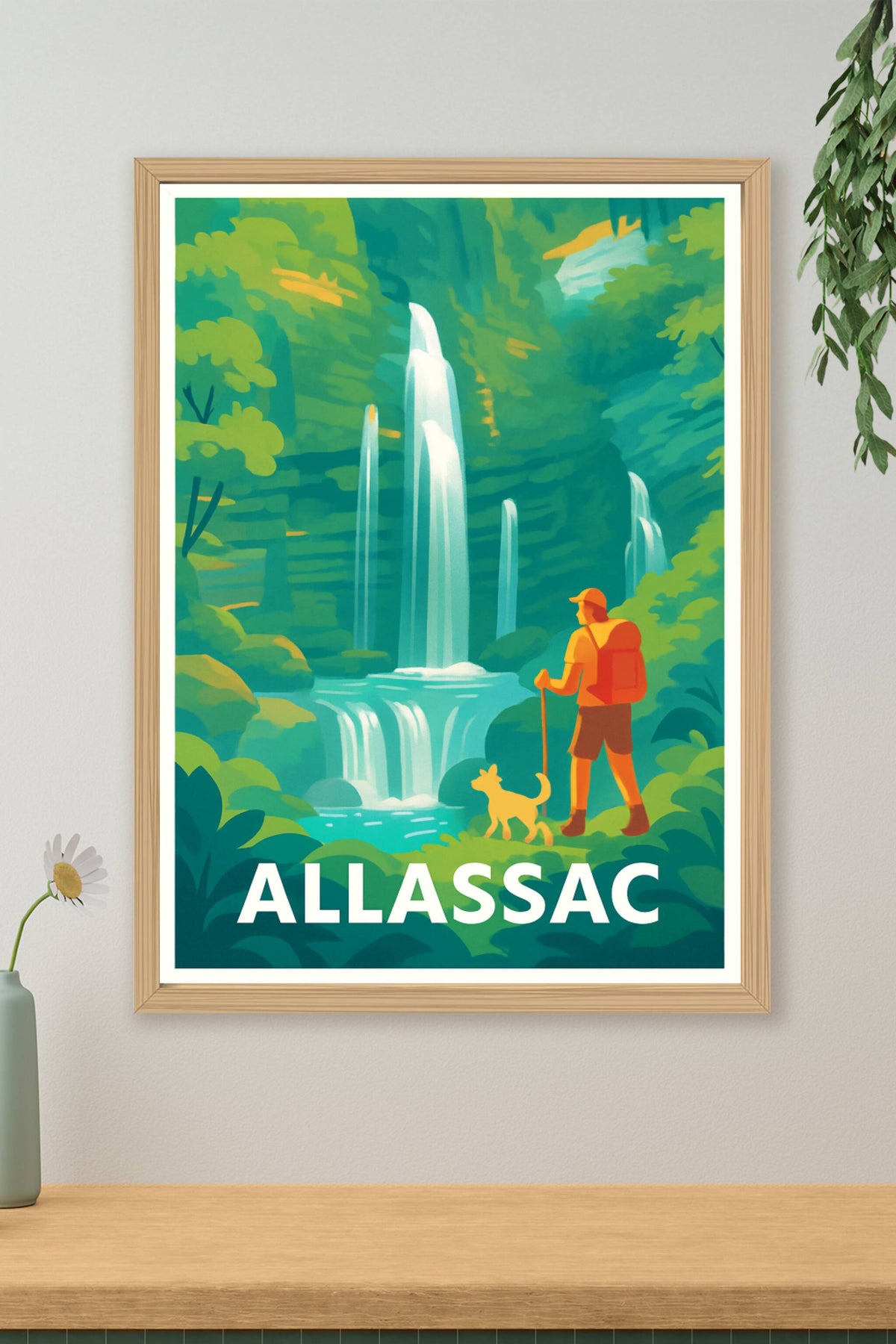Affiche Allassac — L'appel des cascades et de la nature · poster d'art de Allassac