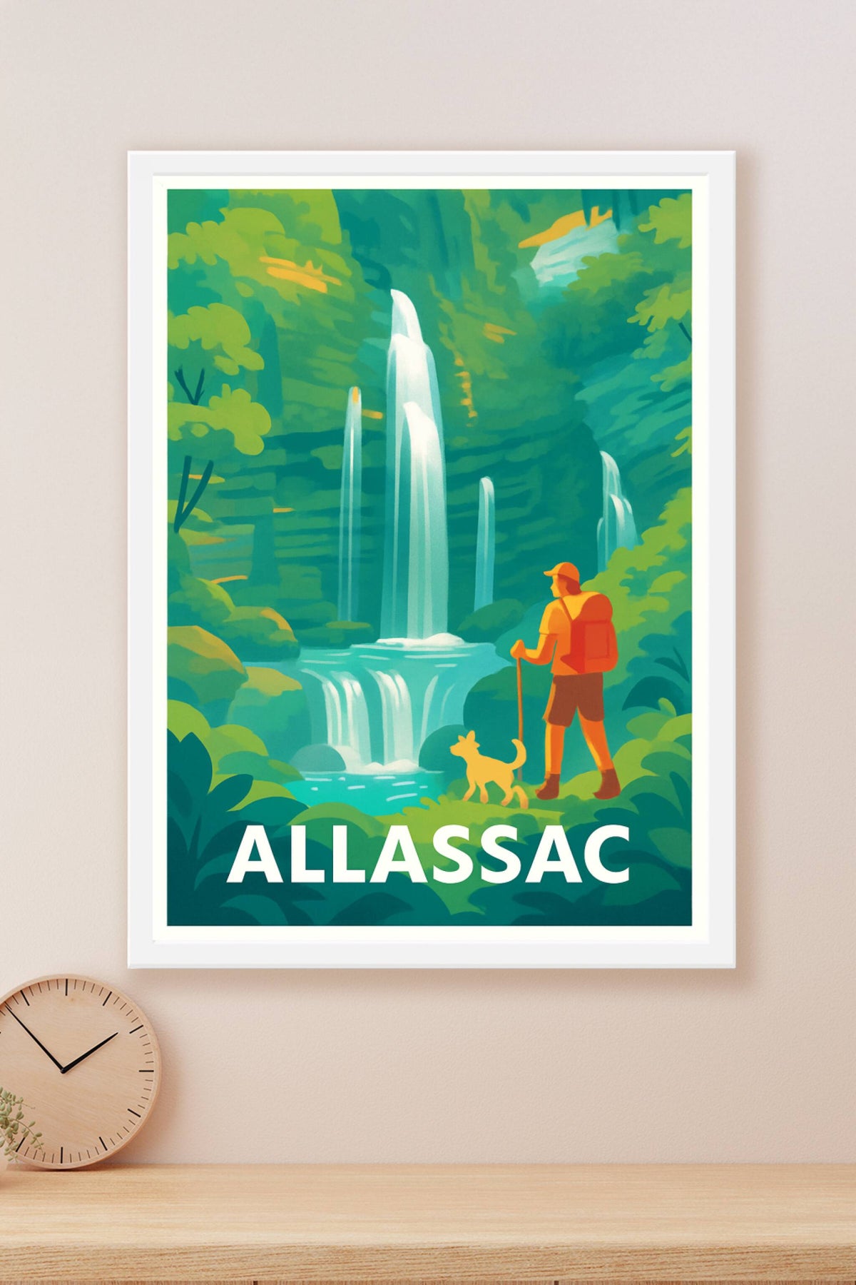 Affiche Allassac — L'appel des cascades et de la nature · poster d'art de Allassac