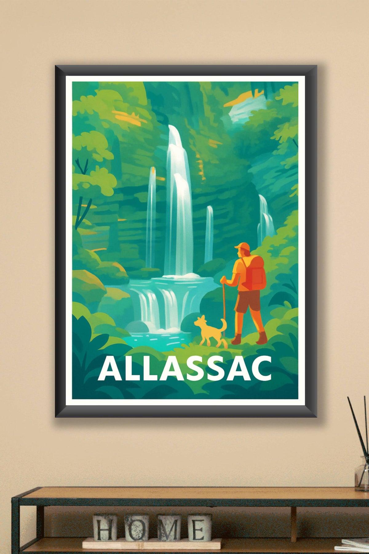 Affiche Allassac — L'appel des cascades et de la nature · poster d'art de Allassac