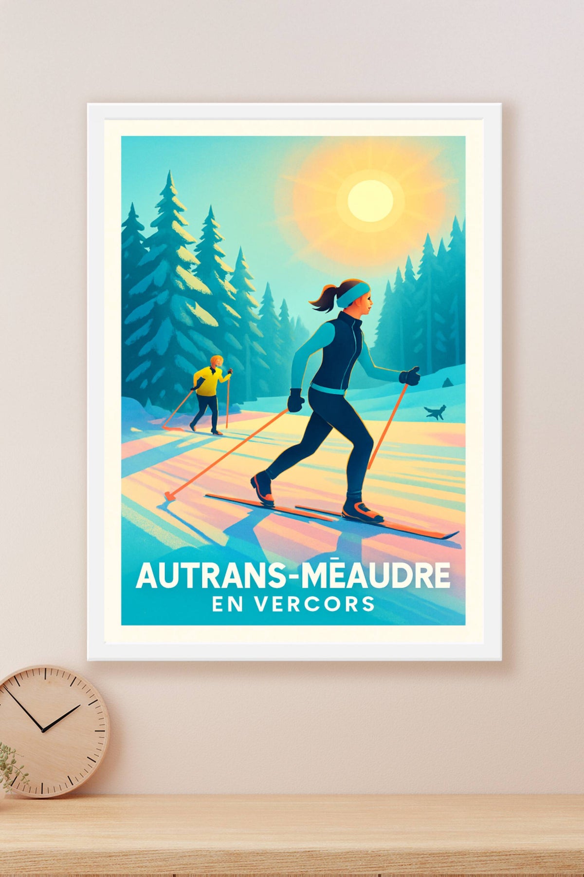 Affiche Autrans-Méaudre — Plaisir et nature en Vercors · poster d'art de Autrans-Méaudre