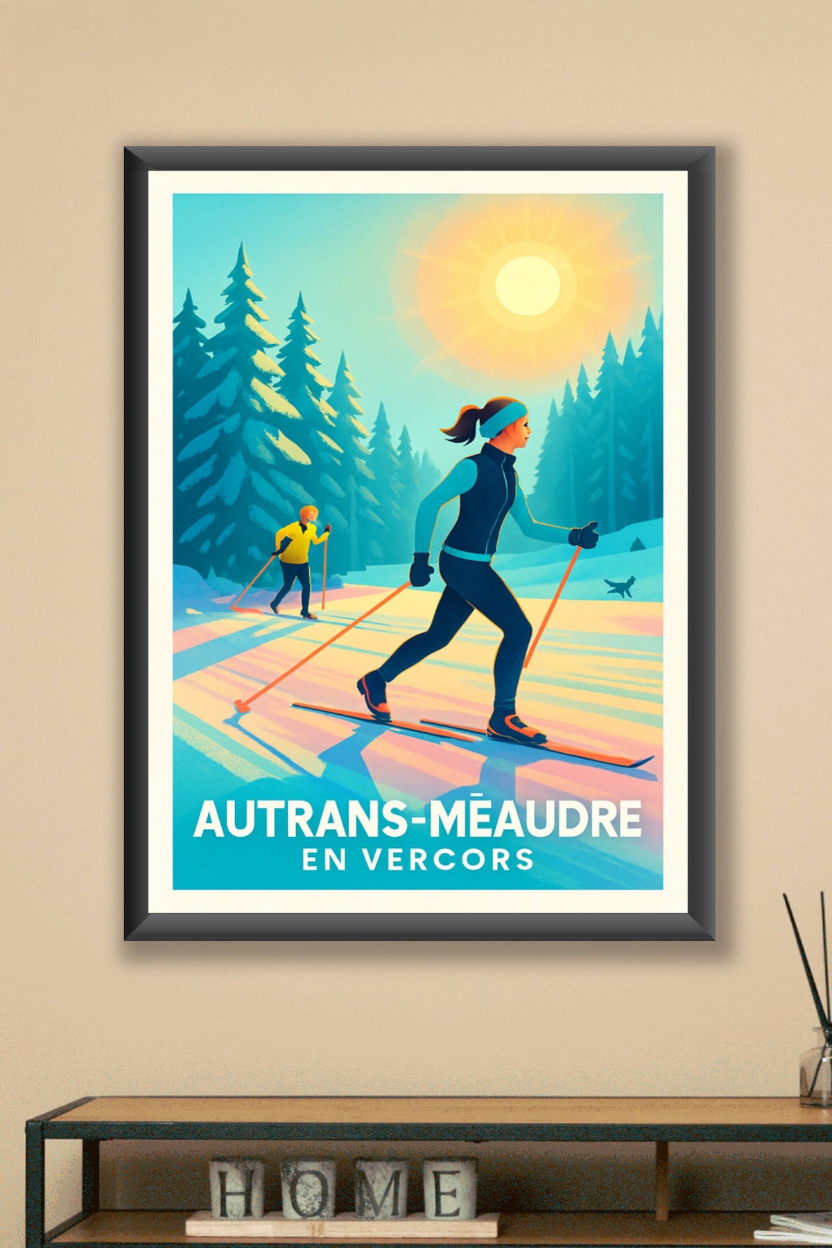 Affiche Autrans-Méaudre — Plaisir et nature en Vercors · poster d'art de Autrans-Méaudre