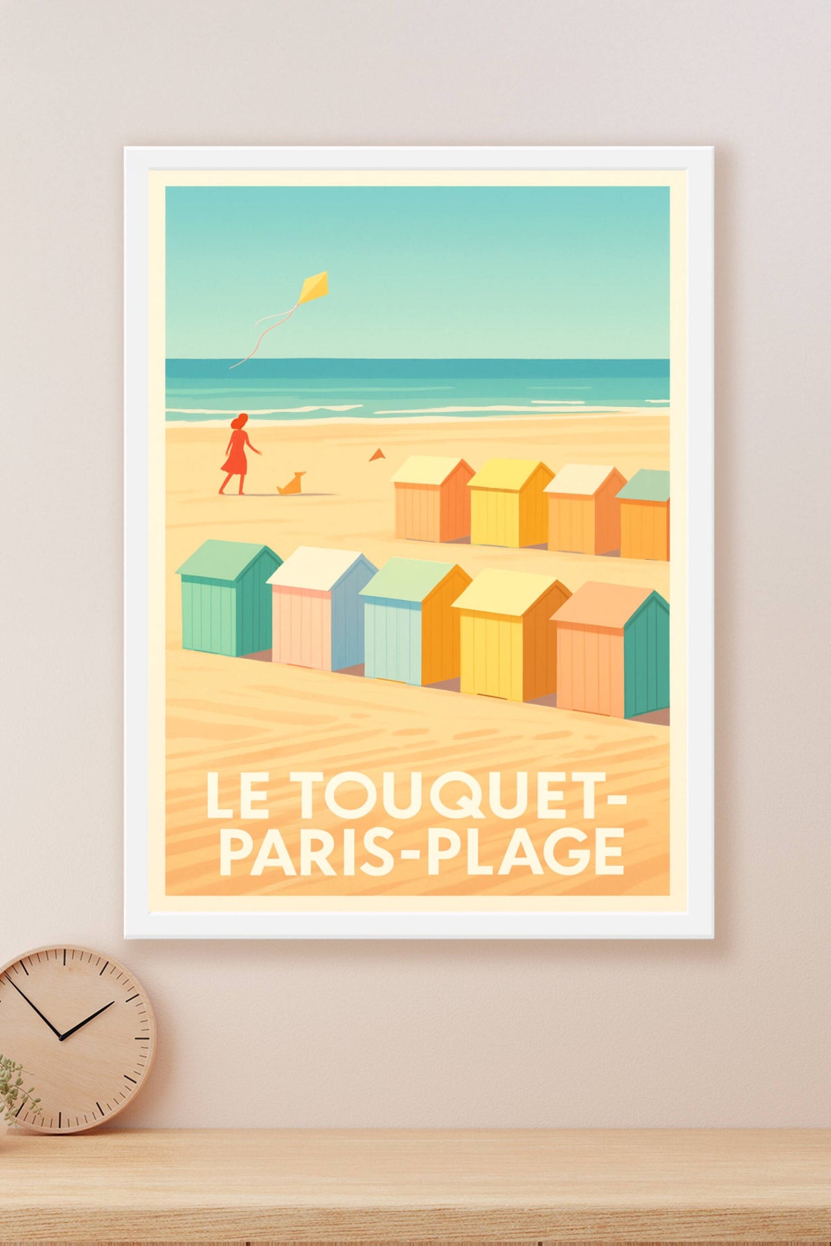 Affiche Le Touquet-Paris-Plage — L'élégance des plages colorées · poster d'art de Le Touquet-Paris-Plage