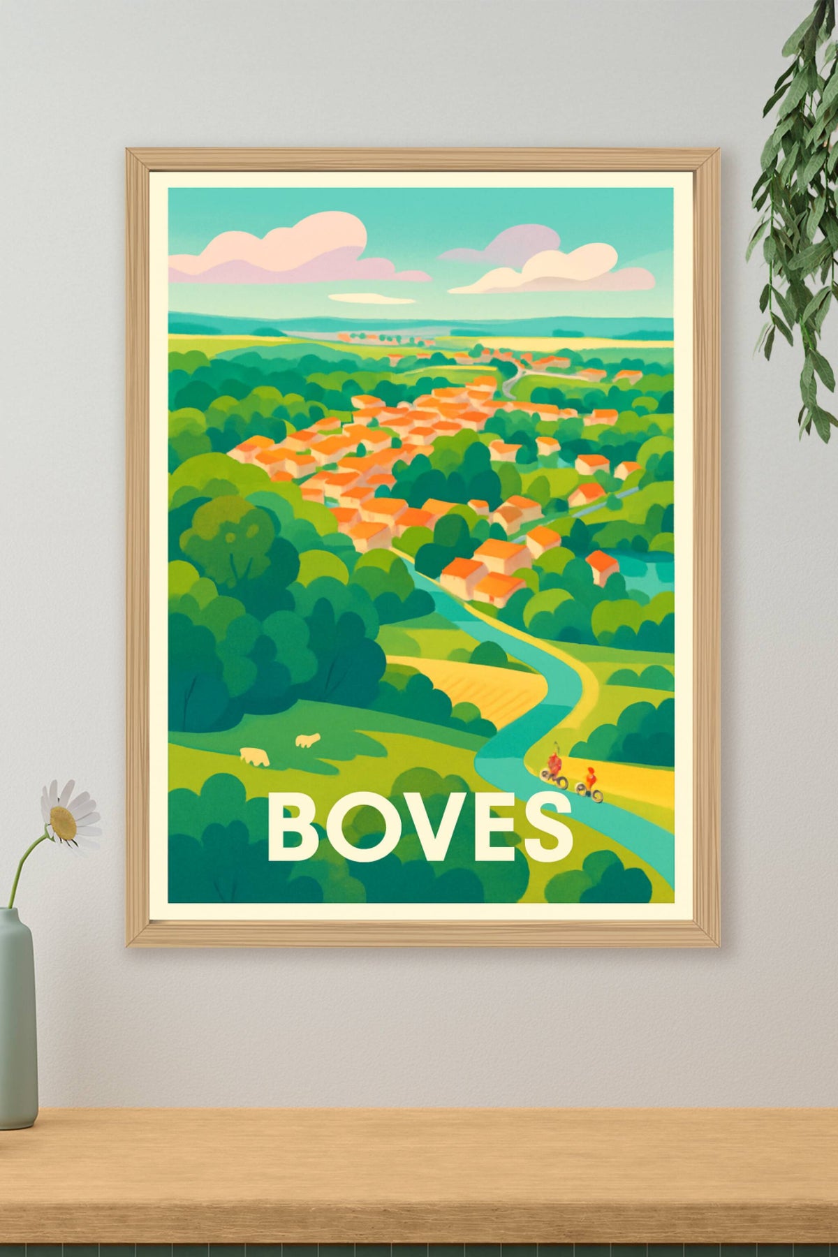 Affiche Boves — Charme bucolique et douceur de vivre · poster d'art de Boves