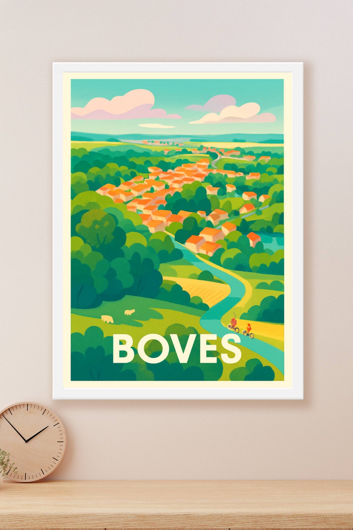 Affiche Boves — Charme bucolique et douceur de vivre · poster d'art de Boves