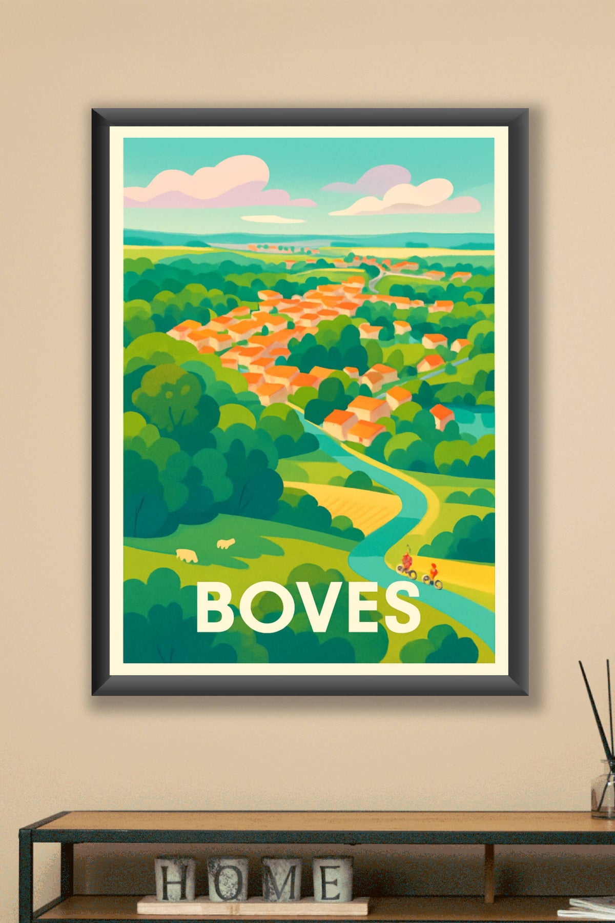 Affiche Boves — Charme bucolique et douceur de vivre · poster d'art de Boves