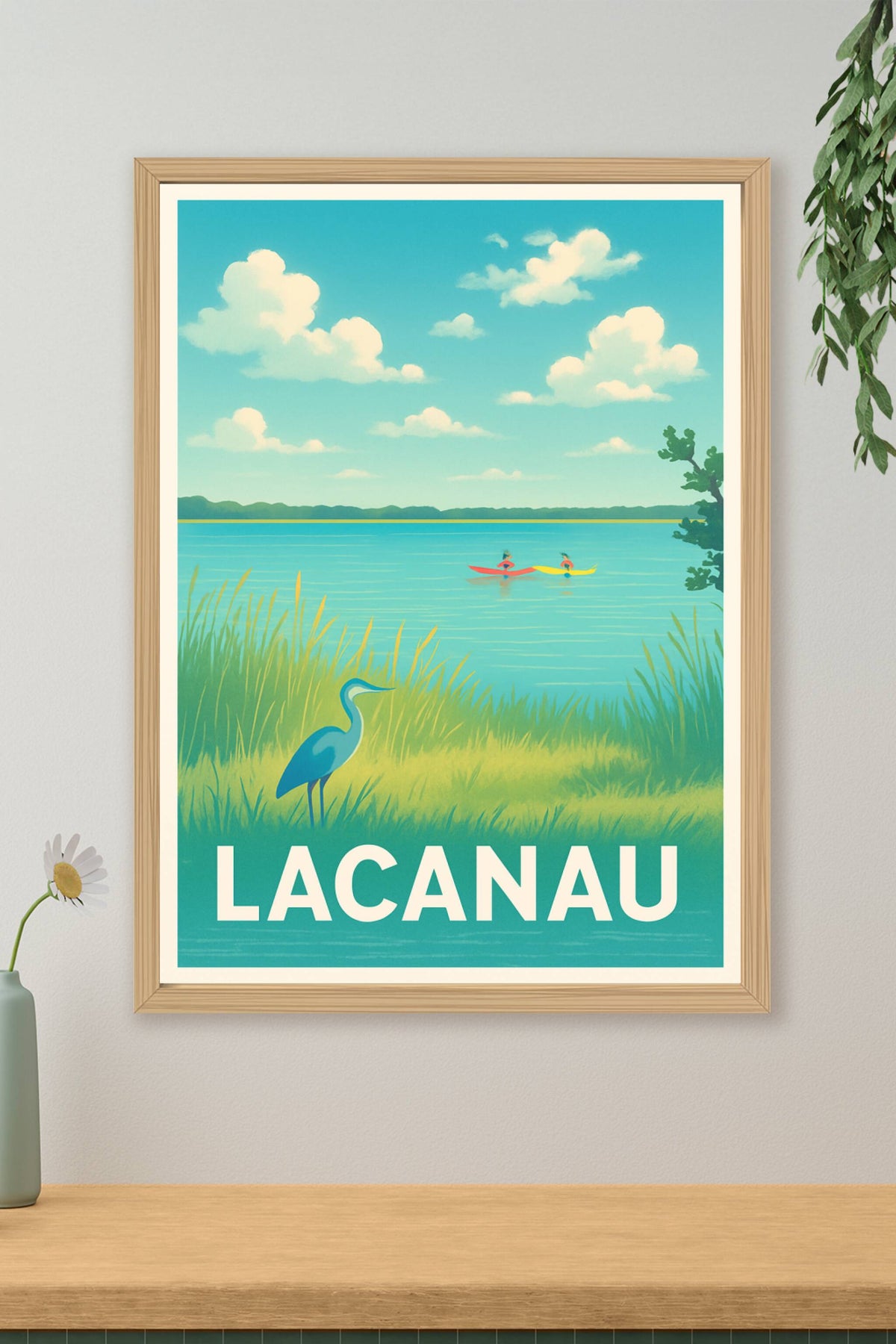 Affiche Lacanau — Évasion Nature au Bord du Lac · poster d'art de Lacanau