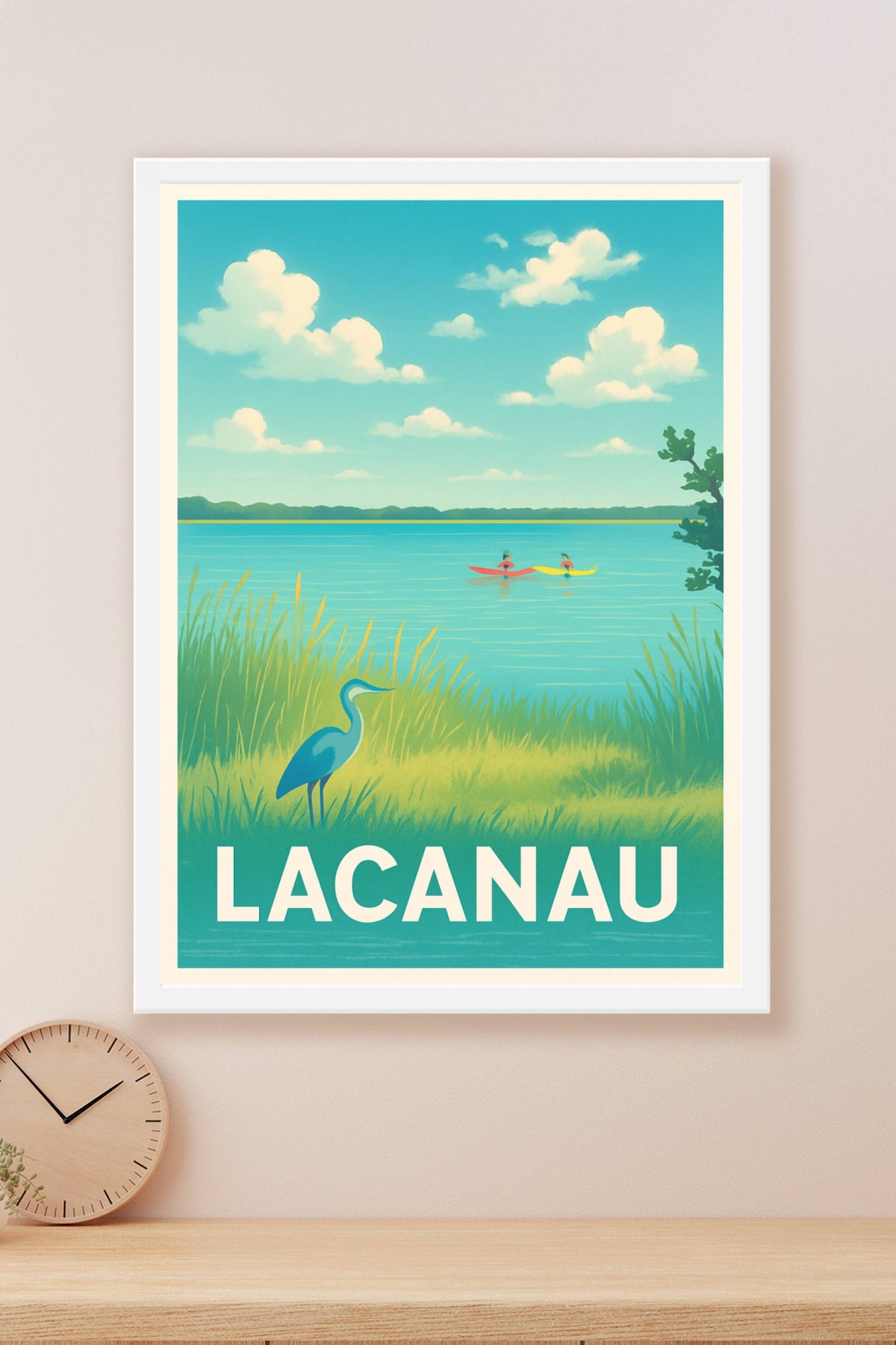 Affiche Lacanau — Évasion Nature au Bord du Lac · poster d'art de Lacanau