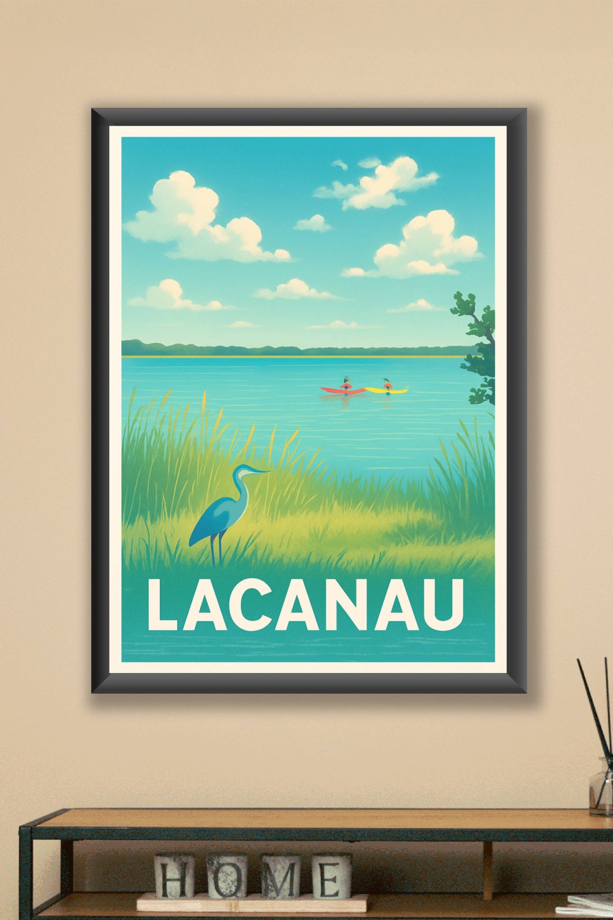Affiche Lacanau — Évasion Nature au Bord du Lac · poster d'art de Lacanau