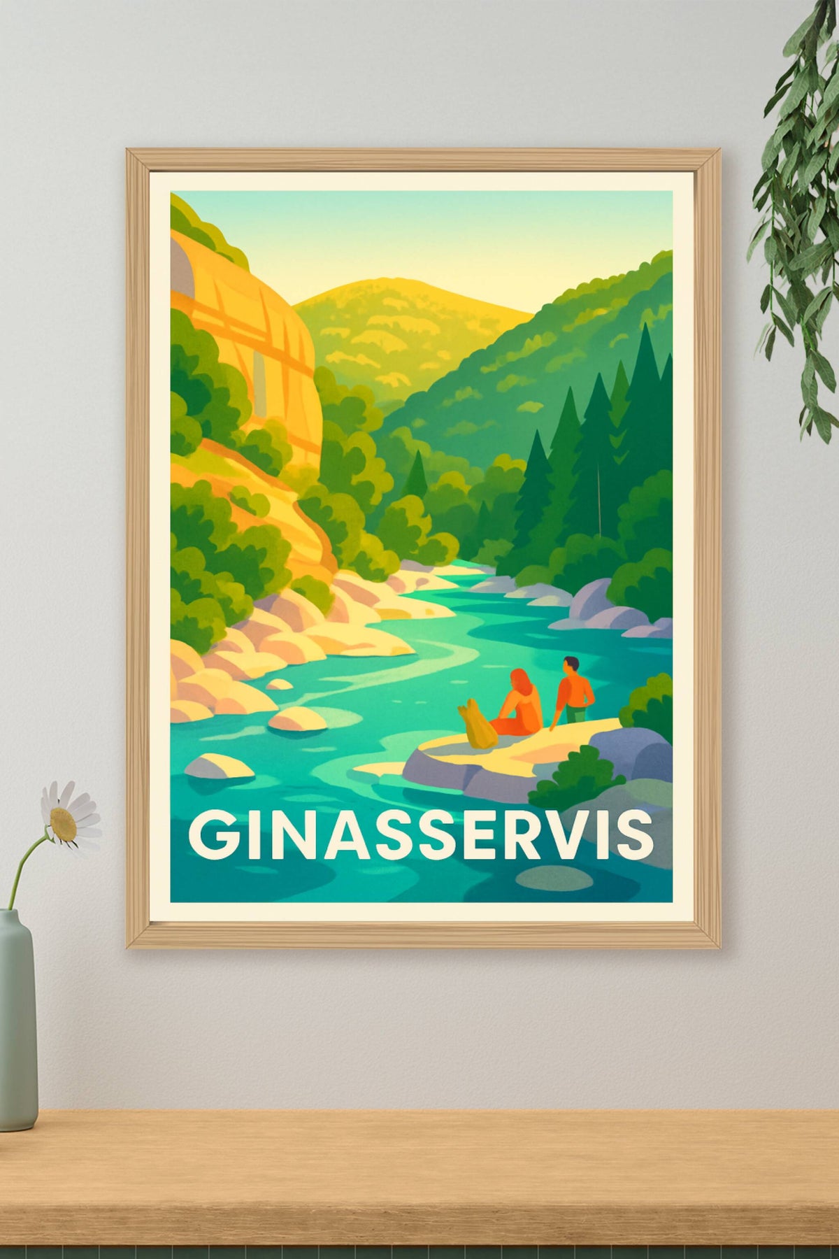 Affiche Ginasservis — Un havre nature au bord de l'eau · poster d'art de Ginasservis