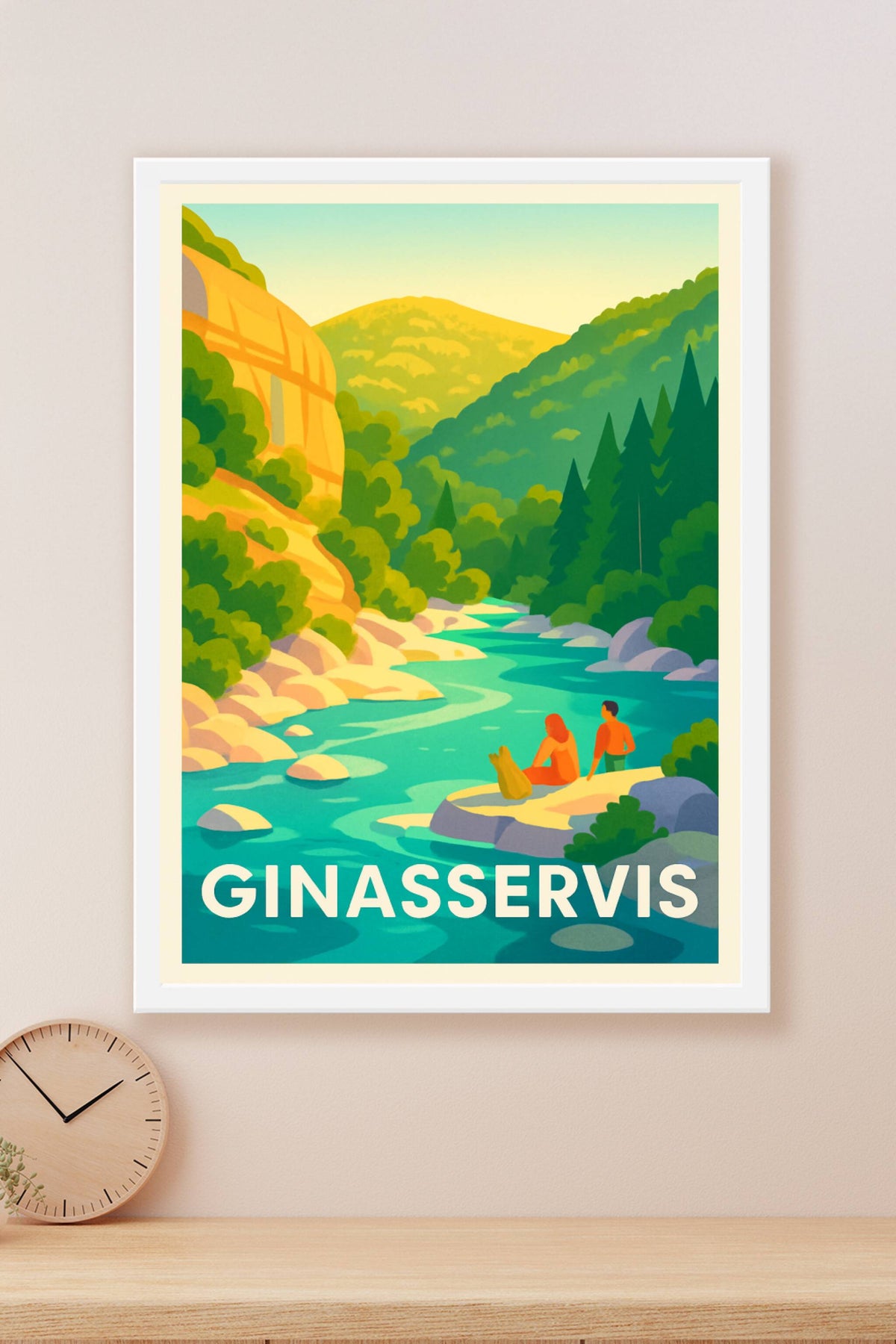 Affiche Ginasservis — Un havre nature au bord de l'eau · poster d'art de Ginasservis
