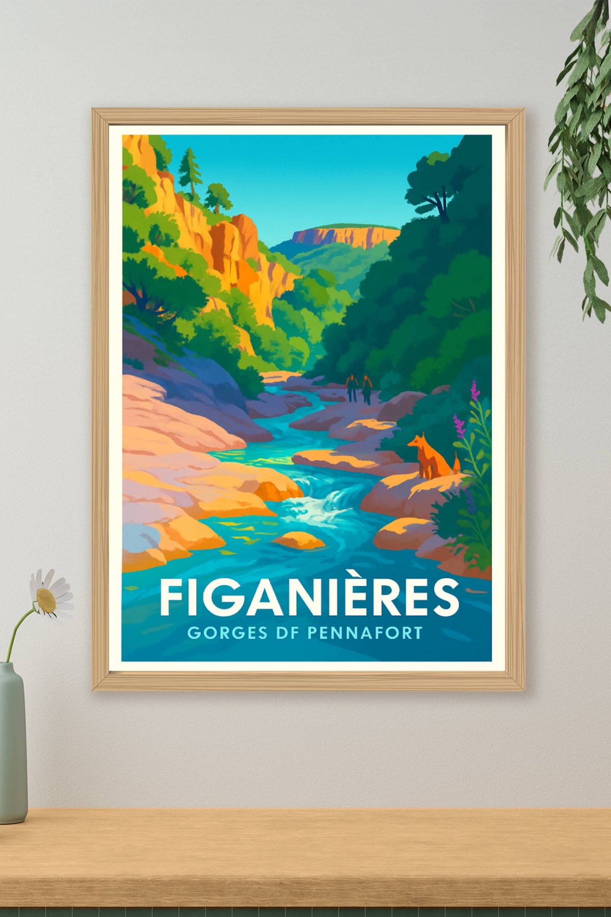 Affiche Figanières — Escapade nature aux Gorges de Pennafort · poster d'art de Figanières