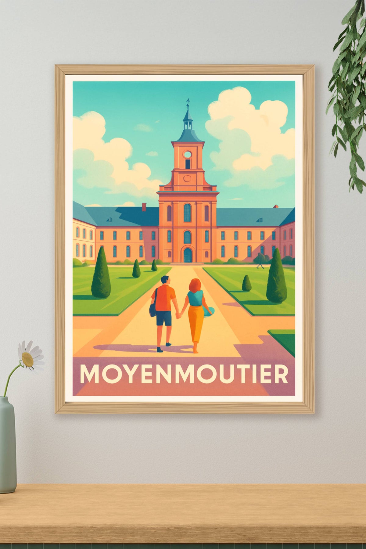 Affiche Moyenmoutier — Escapade romantique dans un cadre historique · poster d'art de Moyenmoutier