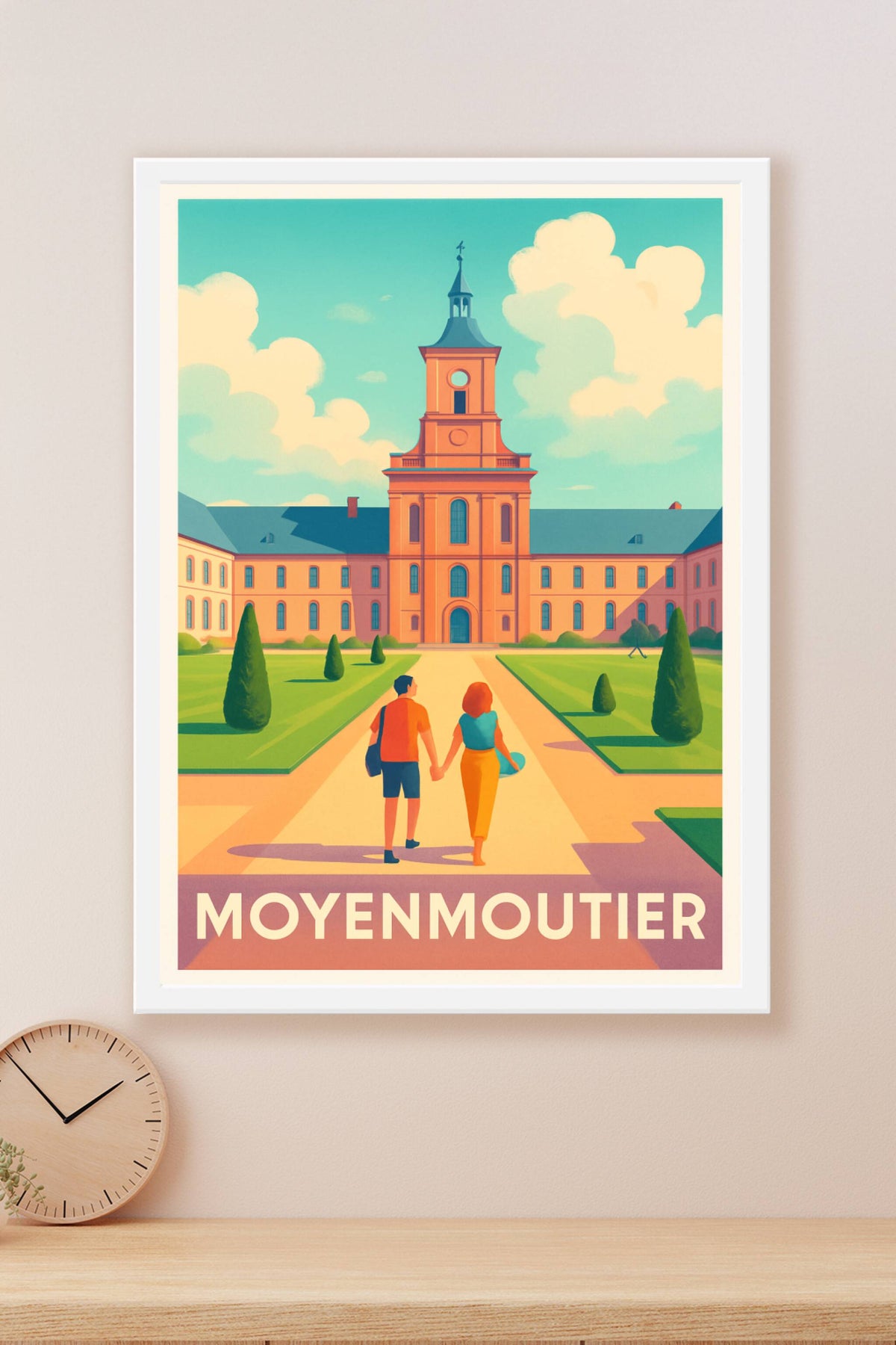 Affiche Moyenmoutier — Escapade romantique dans un cadre historique · poster d'art de Moyenmoutier