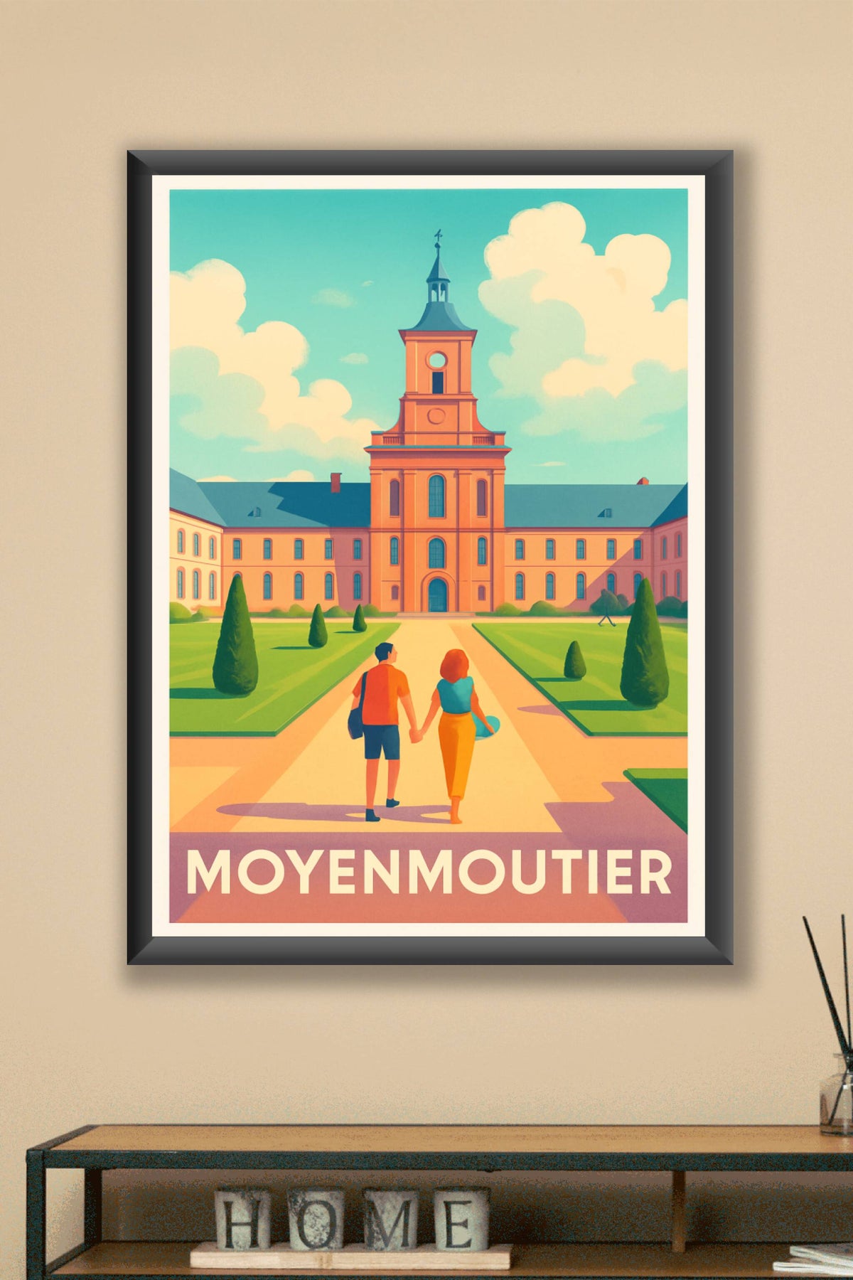 Affiche Moyenmoutier — Escapade romantique dans un cadre historique · poster d'art de Moyenmoutier