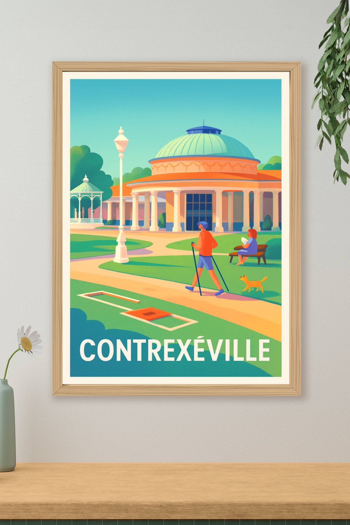 Affiche Contrexéville — Charme et bien-être au cœur des thermes · poster d'art de Contrexéville