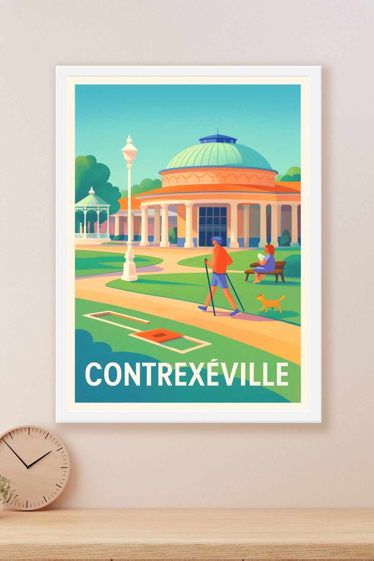 Affiche Contrexéville — Charme et bien-être au cœur des thermes · poster d'art de Contrexéville