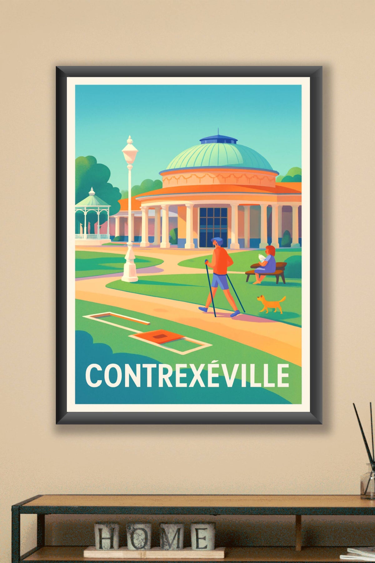 Affiche Contrexéville — Charme et bien-être au cœur des thermes · poster d'art de Contrexéville