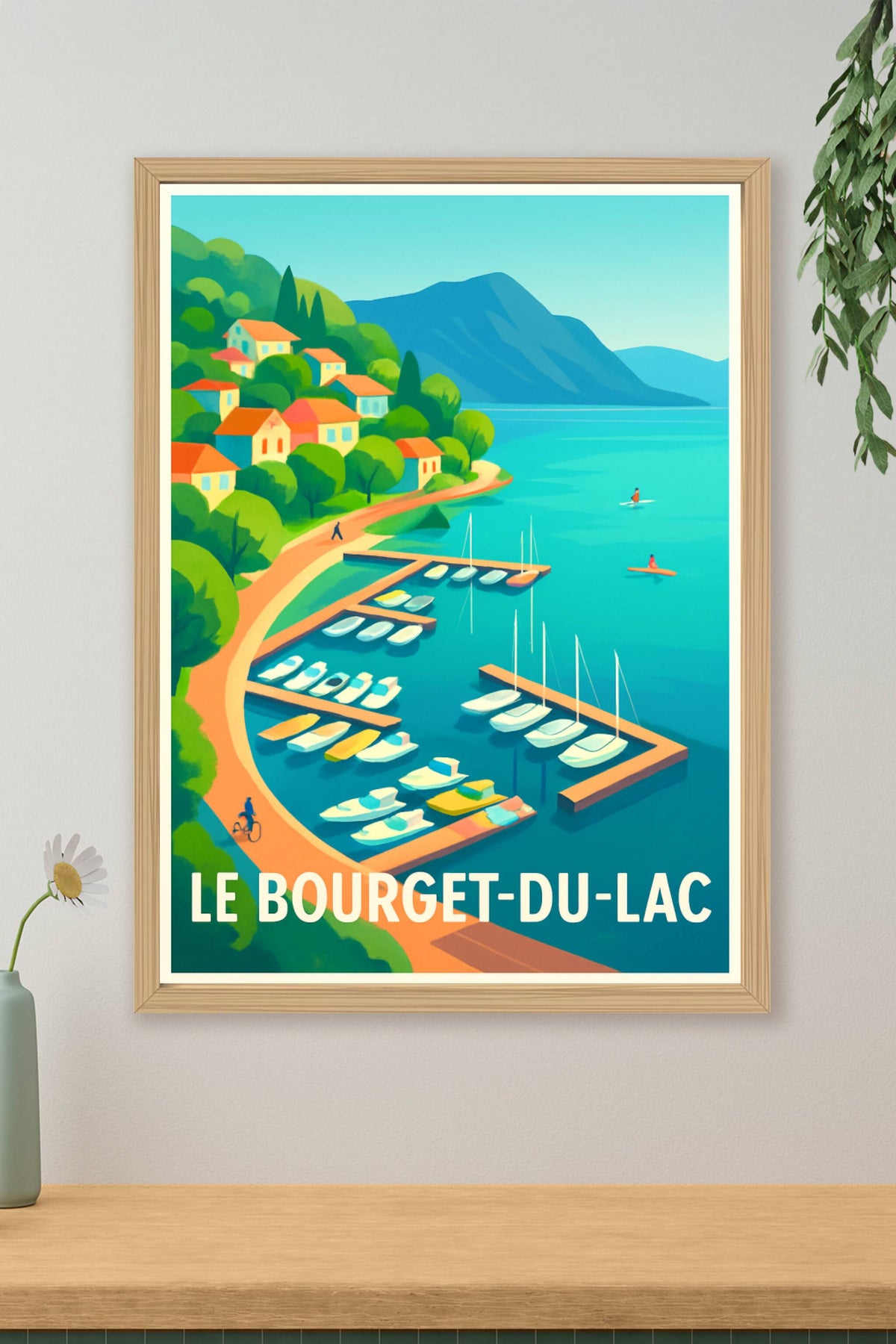 Affiche Le Bourget-du-Lac — L'élégance d'une escale lacustre · poster d'art de Le Bourget-du-Lac