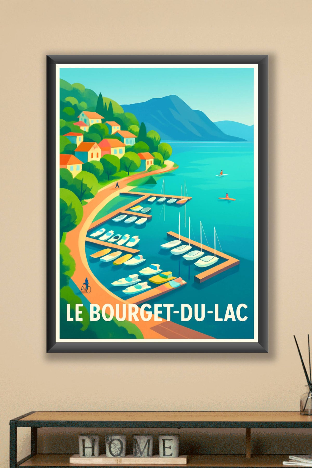 Affiche Le Bourget-du-Lac — L'élégance d'une escale lacustre · poster d'art de Le Bourget-du-Lac