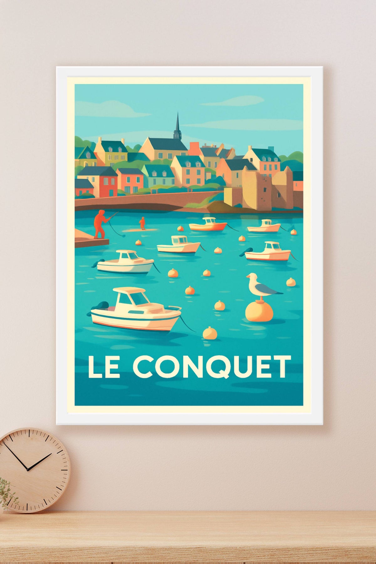 Affiche Le Conquet — Charme côtier et sérénité bretonne · poster d'art de Le Conquet