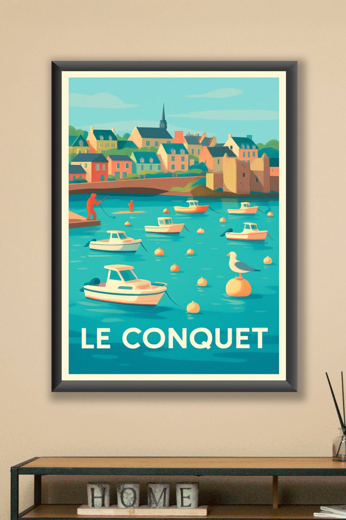 Affiche Le Conquet — Charme côtier et sérénité bretonne · poster d'art de Le Conquet