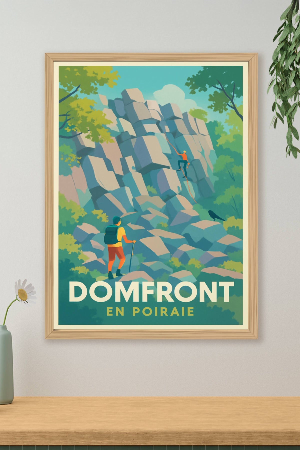 Affiche Domfront — Aventure et nature en Poiraie · poster d'art de Domfront