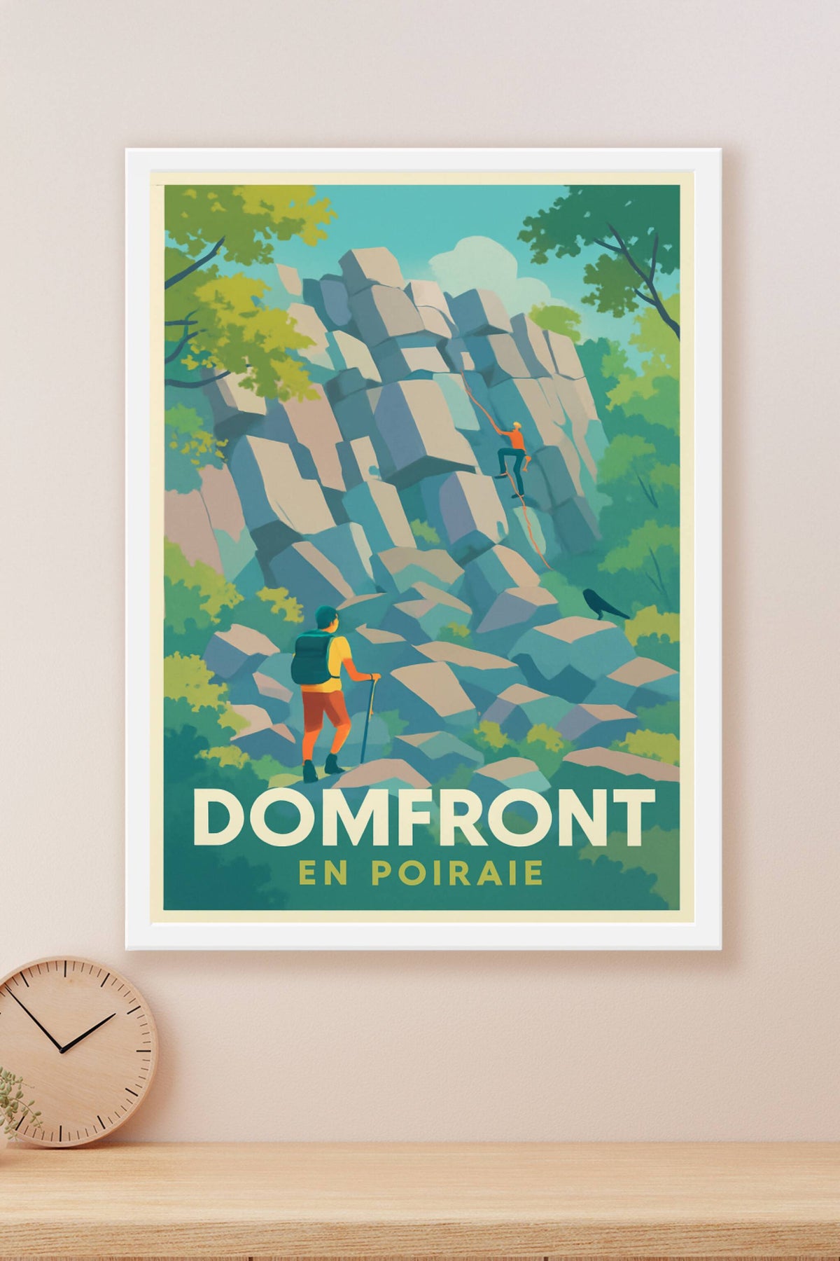 Affiche Domfront — Aventure et nature en Poiraie · poster d'art de Domfront