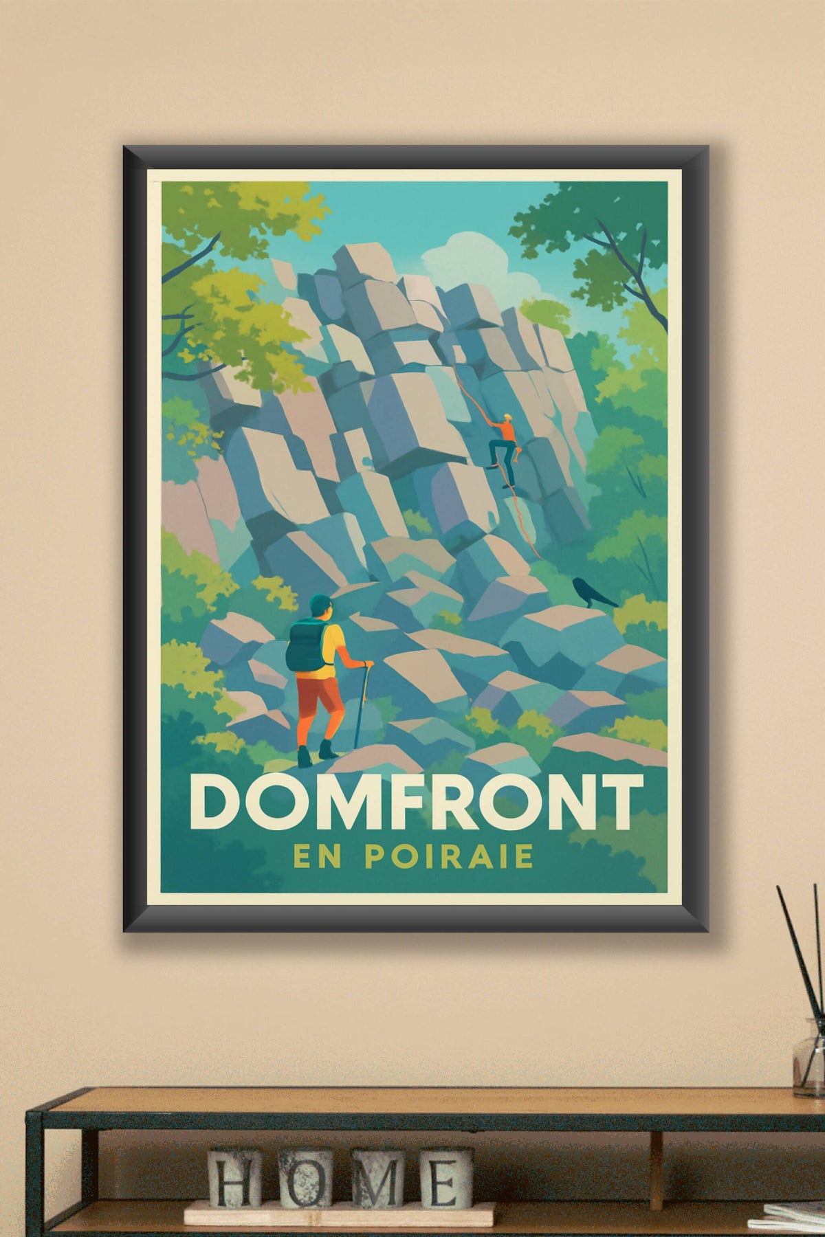 Affiche Domfront — Aventure et nature en Poiraie · poster d'art de Domfront