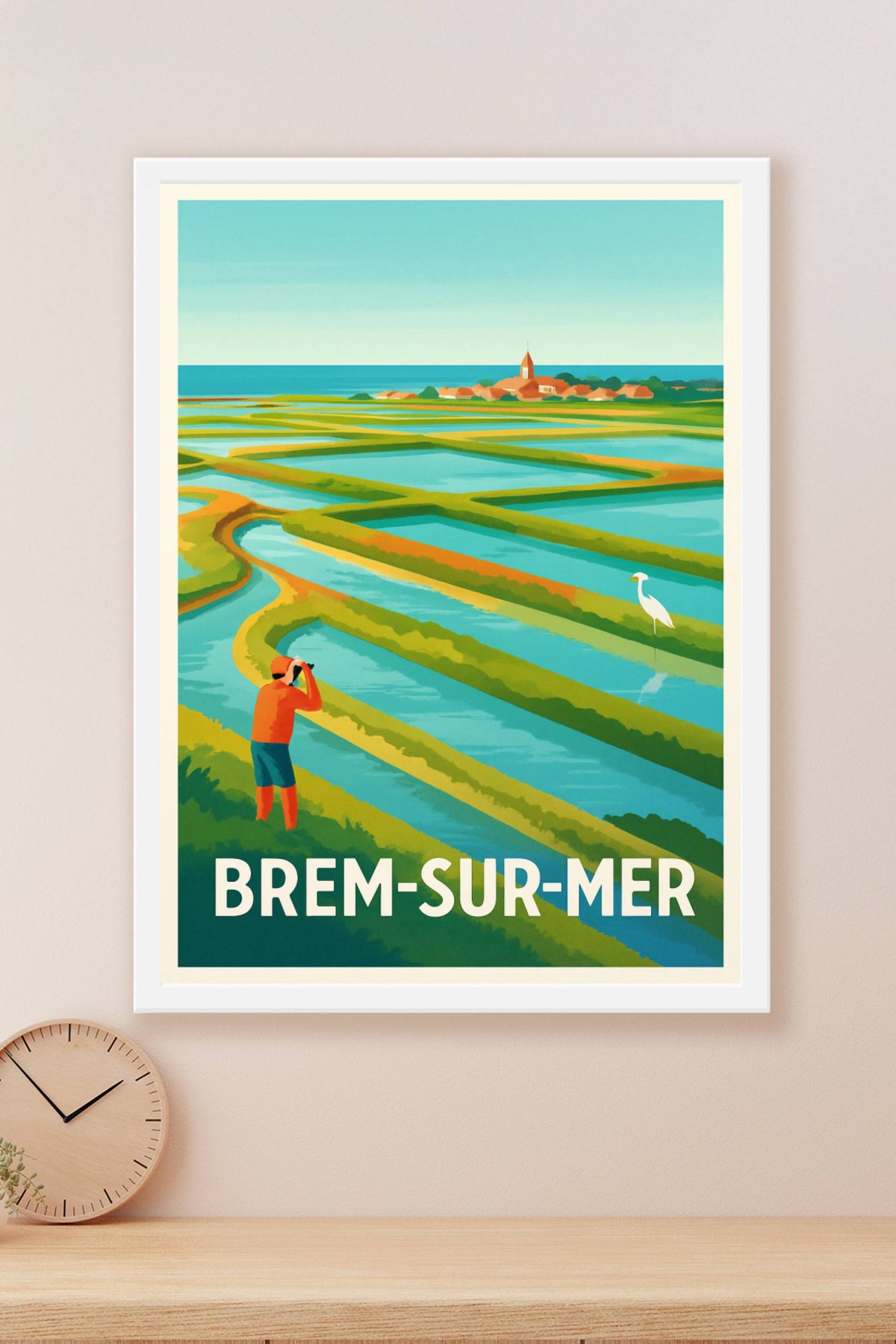 Affiche Brem-sur-Mer — Évasion au cœur des marais salants · poster d'art de Brem-sur-Mer