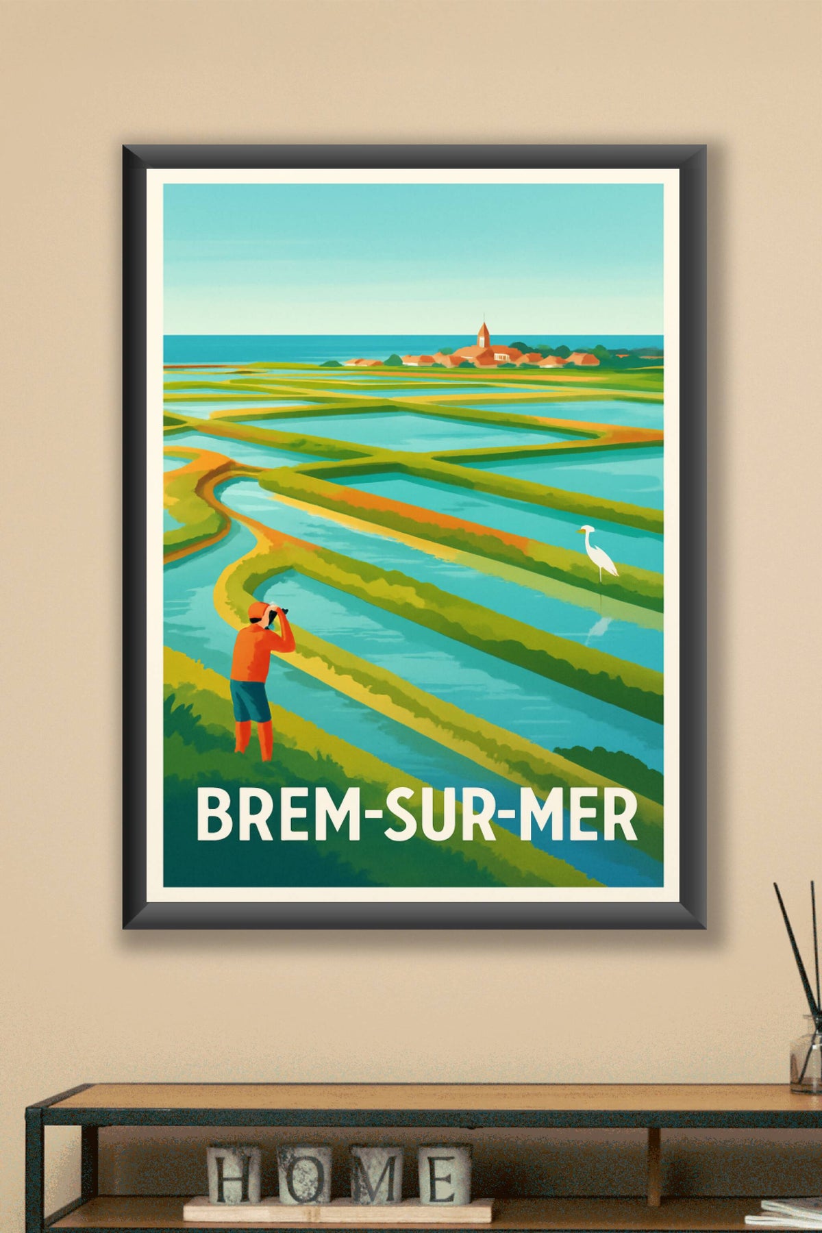 Affiche Brem-sur-Mer — Évasion au cœur des marais salants · poster d'art de Brem-sur-Mer