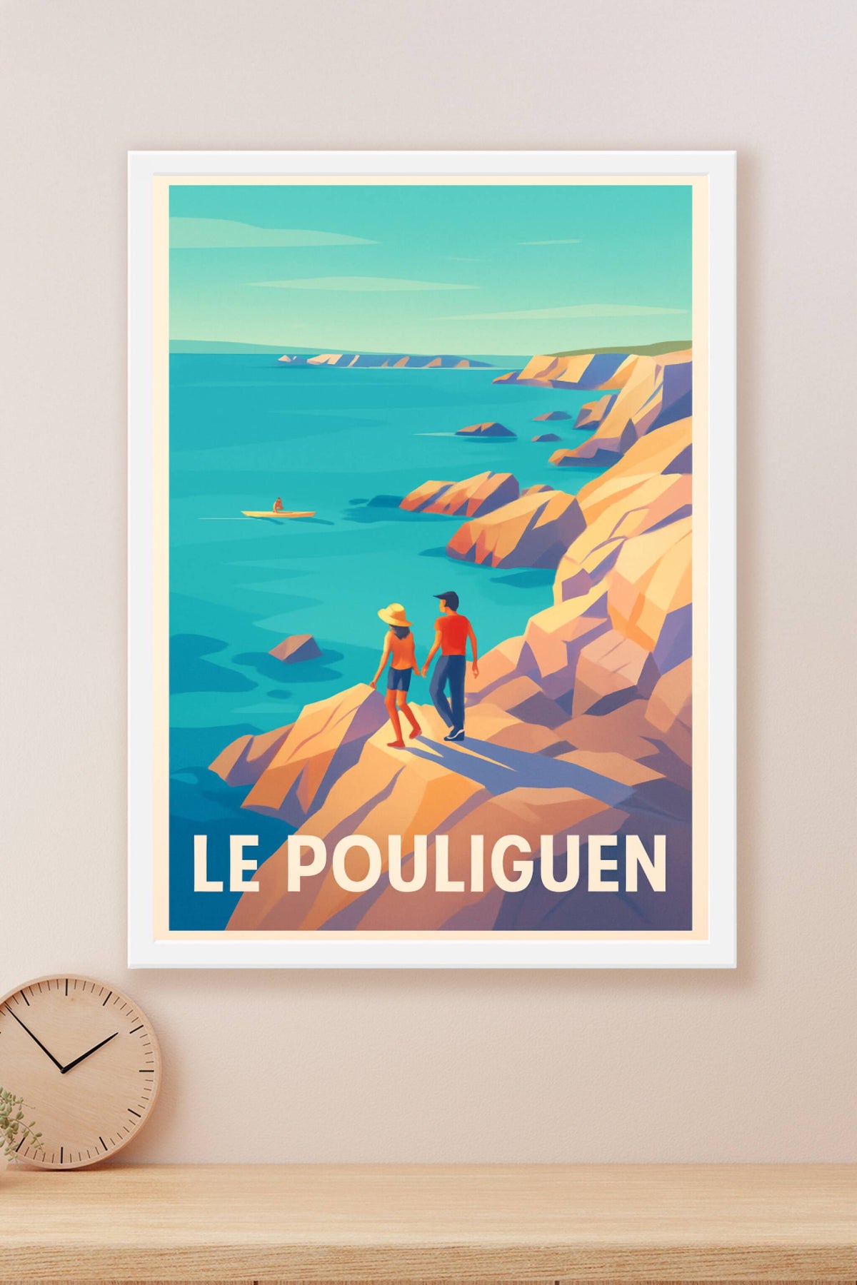 Affiche Le Pouliguen — Escapade romantique sur la côte bretonne · poster d'art de Le Pouliguen