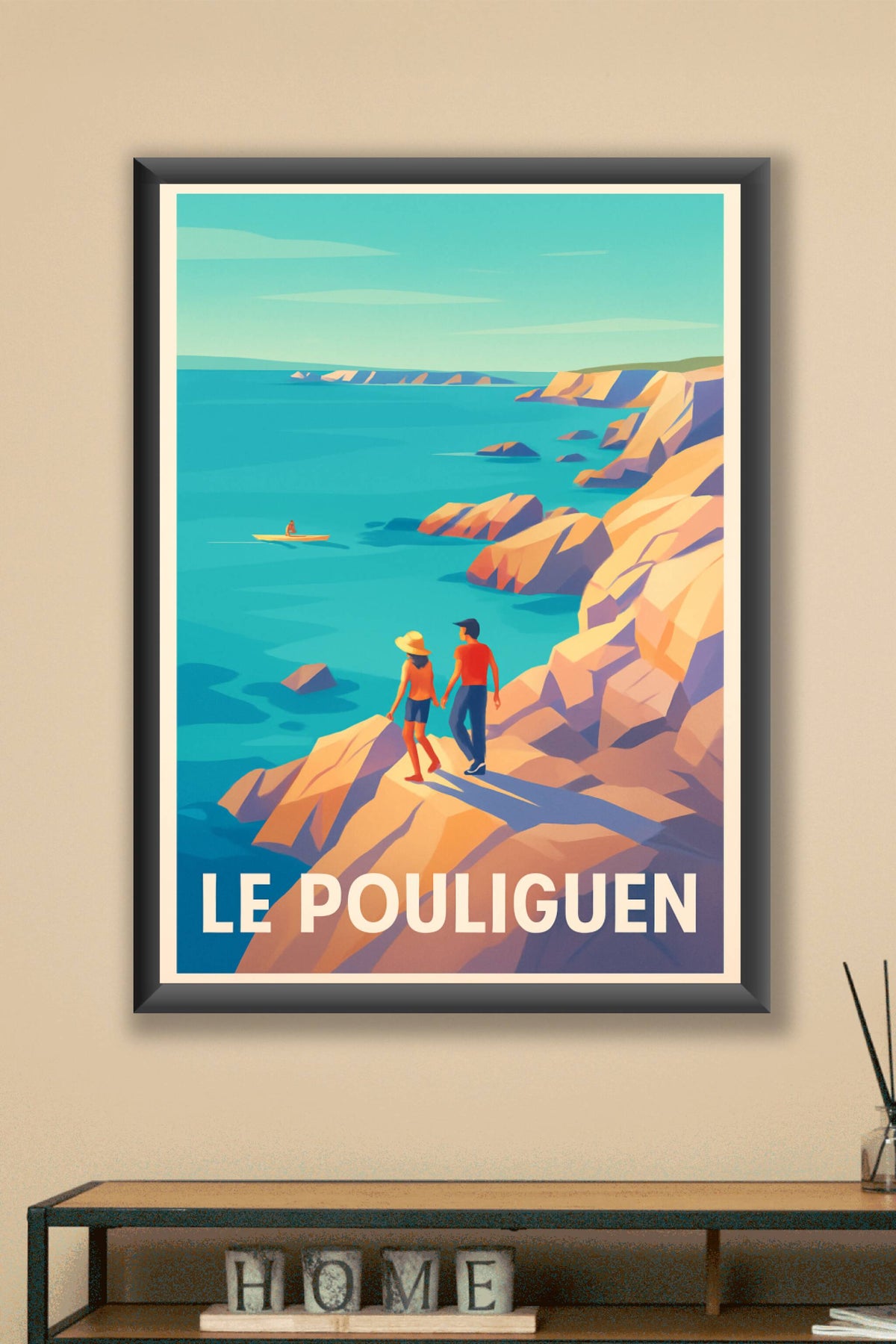 Affiche Le Pouliguen — Escapade romantique sur la côte bretonne · poster d'art de Le Pouliguen