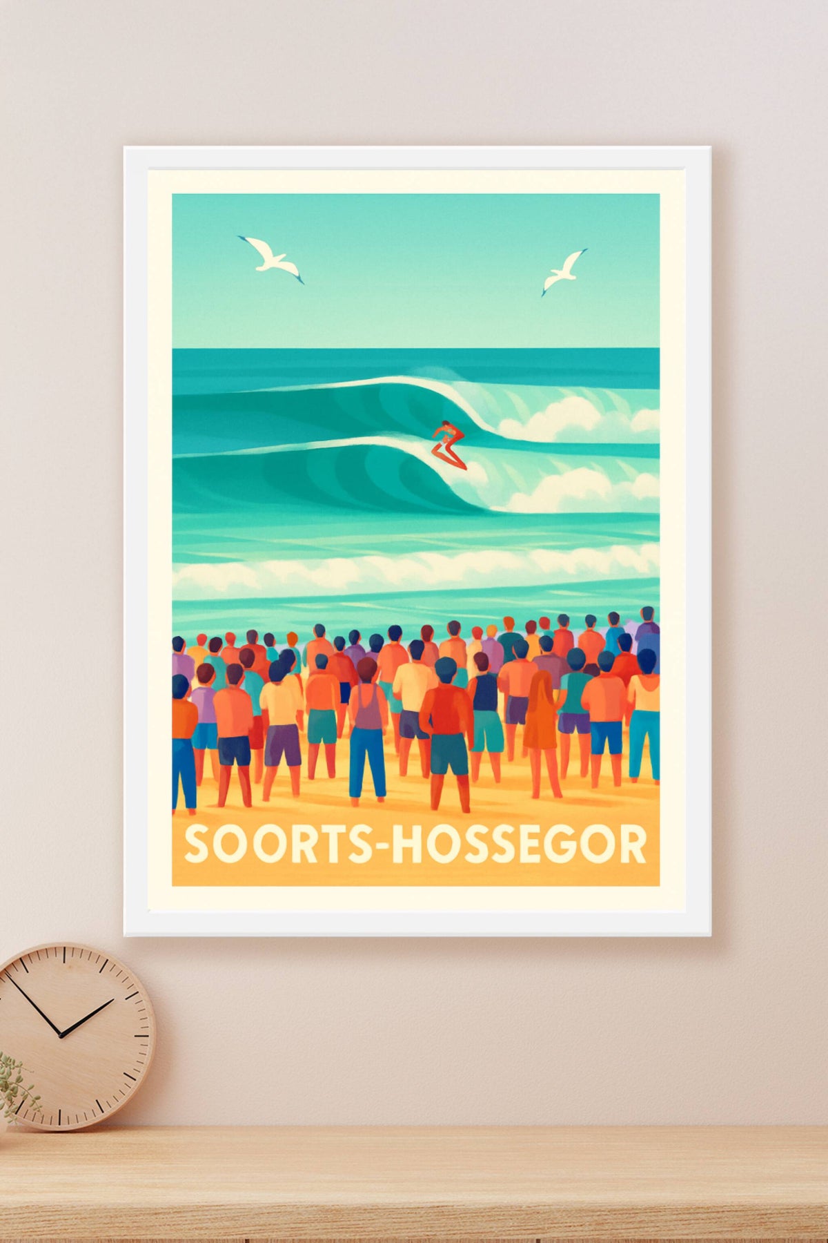 Affiche Soorts-Hossegor — Vagues et passion du surf · poster d'art de Soorts-Hossegor
