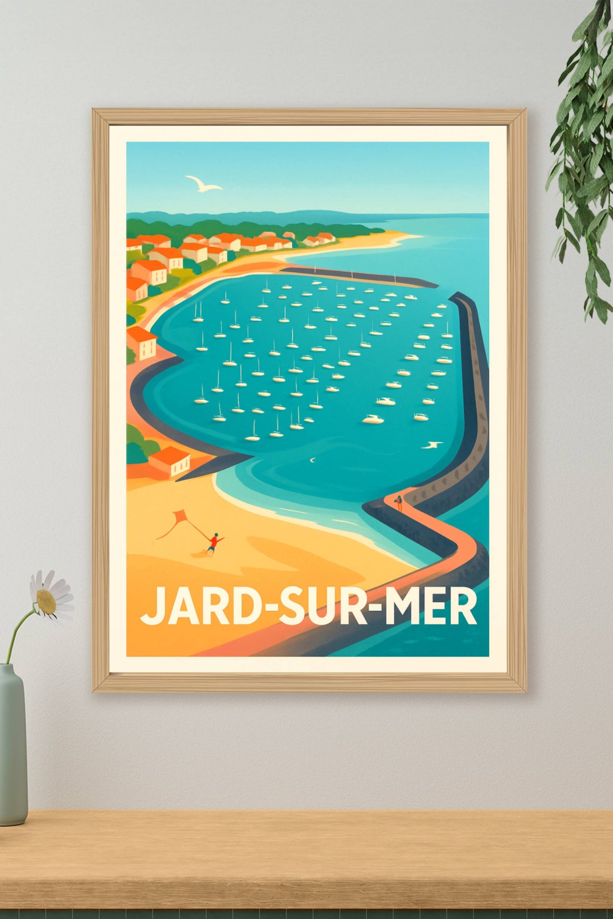 Affiche Jard-sur-Mer — L'élégance côtière ensoleillée · poster d'art de Jard-sur-Mer