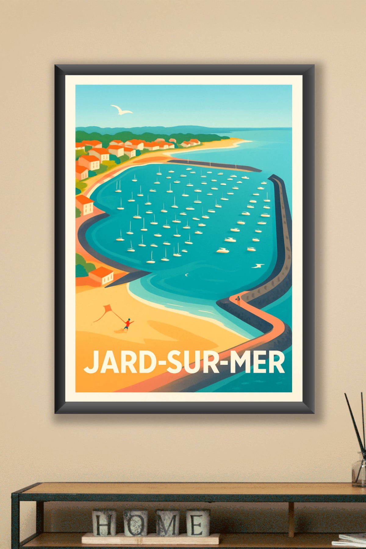 Affiche Jard-sur-Mer — L'élégance côtière ensoleillée · poster d'art de Jard-sur-Mer