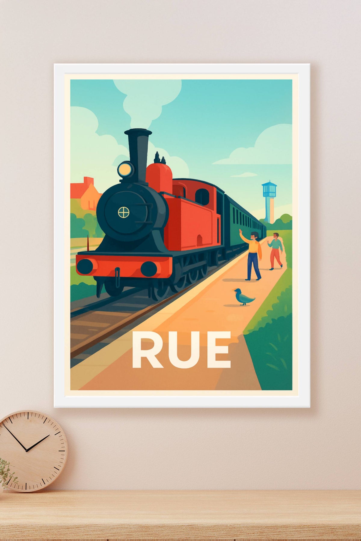 Affiche Rue — Un voyage nostalgique en train à vapeur · poster d'art de Rue