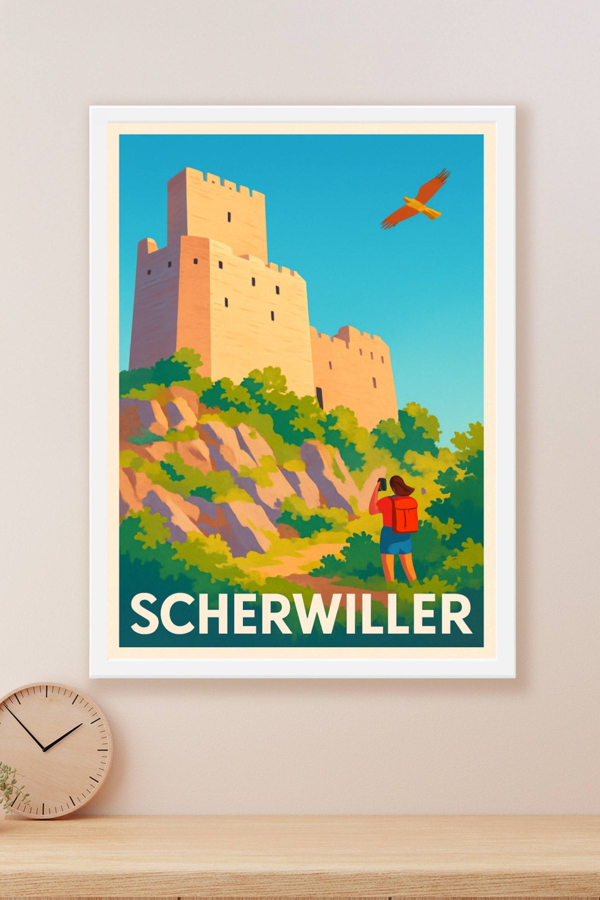 Affiche Scherwiller — L'élégance médiévale au cœur de la nature · poster d'art de Scherwiller