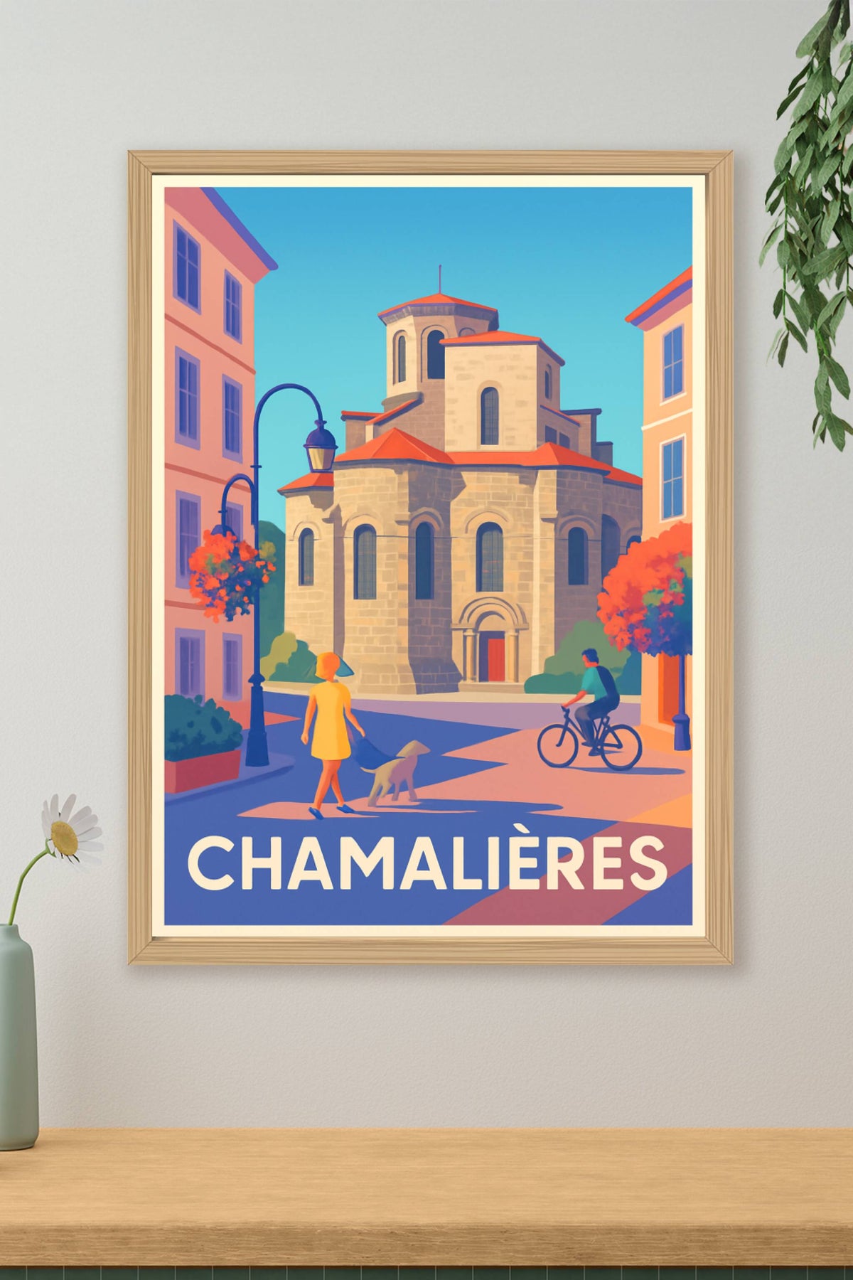 Affiche Chamalières — Charme urbain et douceur de vivre · poster d'art de Chamalières
