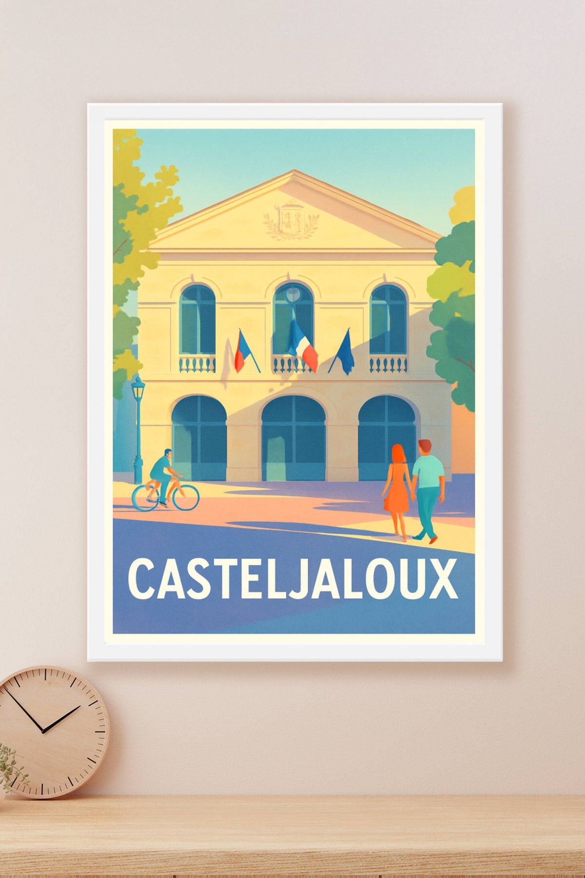 Affiche Casteljaloux — Charme et sérénité au cœur de la ville · poster d'art de Casteljaloux