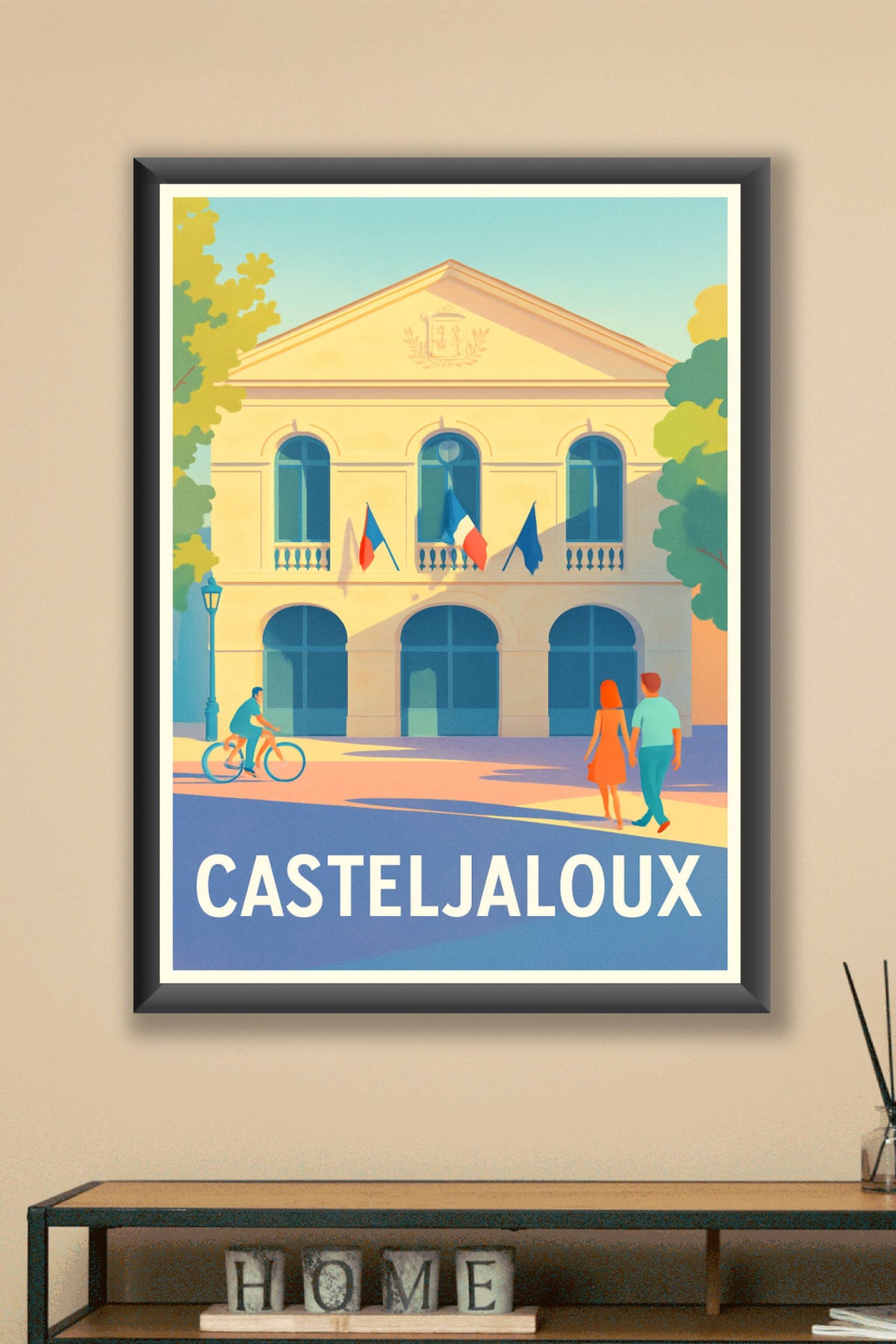 Affiche Casteljaloux — Charme et sérénité au cœur de la ville · poster d'art de Casteljaloux