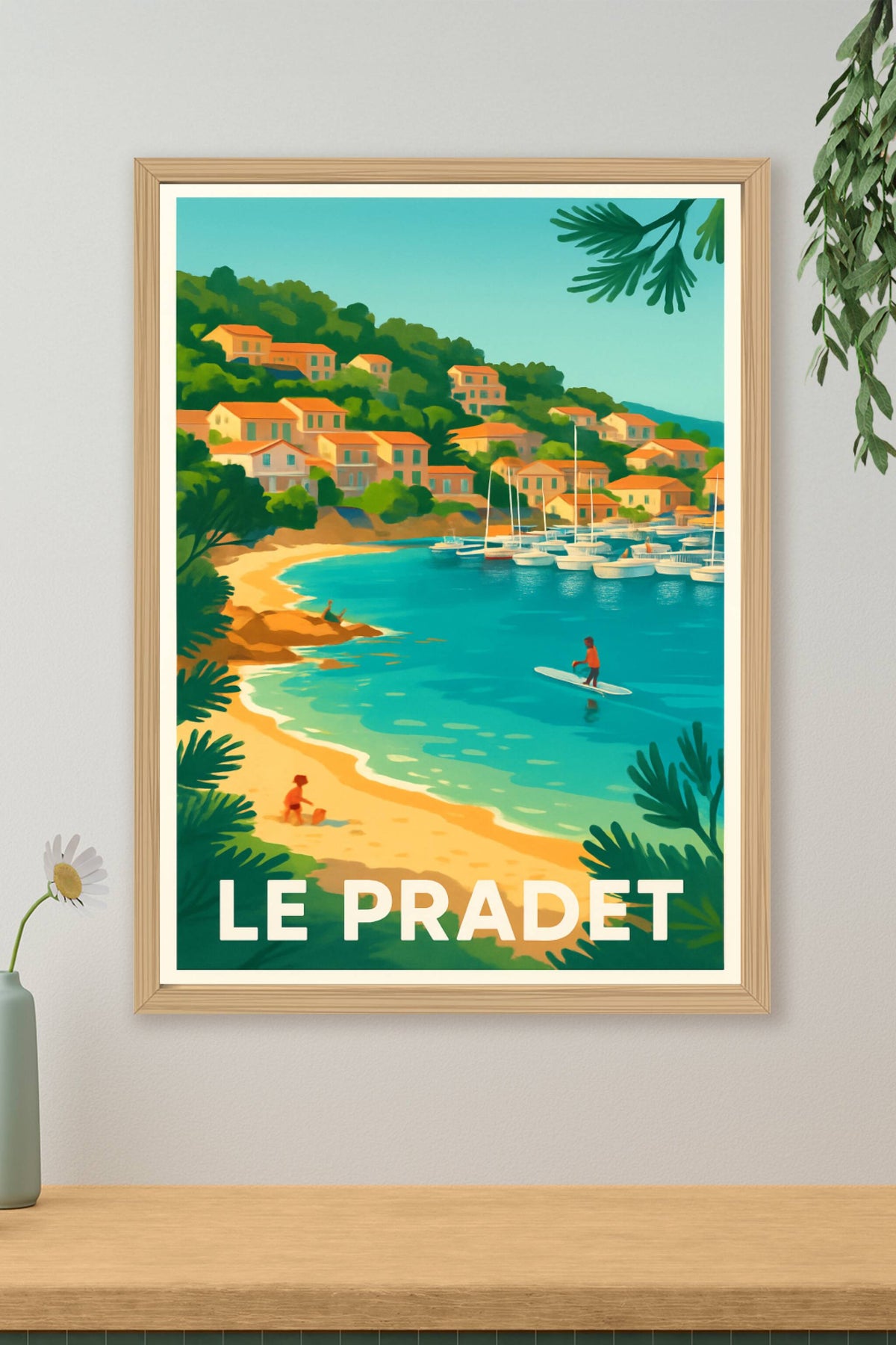 Affiche Le Pradet — Évasion et douceur au bord de la Méditerranée · poster d'art de Le Pradet
