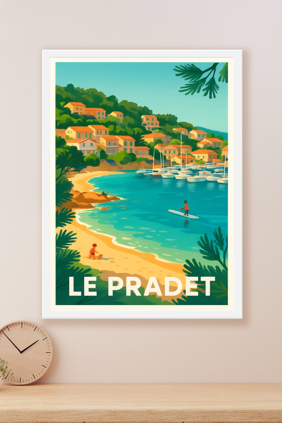 Affiche Le Pradet — Évasion et douceur au bord de la Méditerranée · poster d'art de Le Pradet