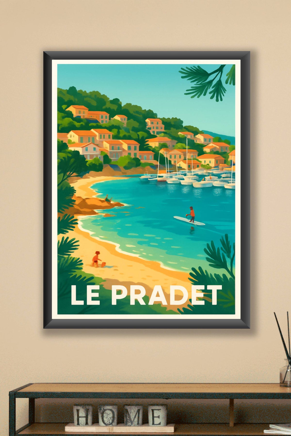 Affiche Le Pradet — Évasion et douceur au bord de la Méditerranée · poster d'art de Le Pradet