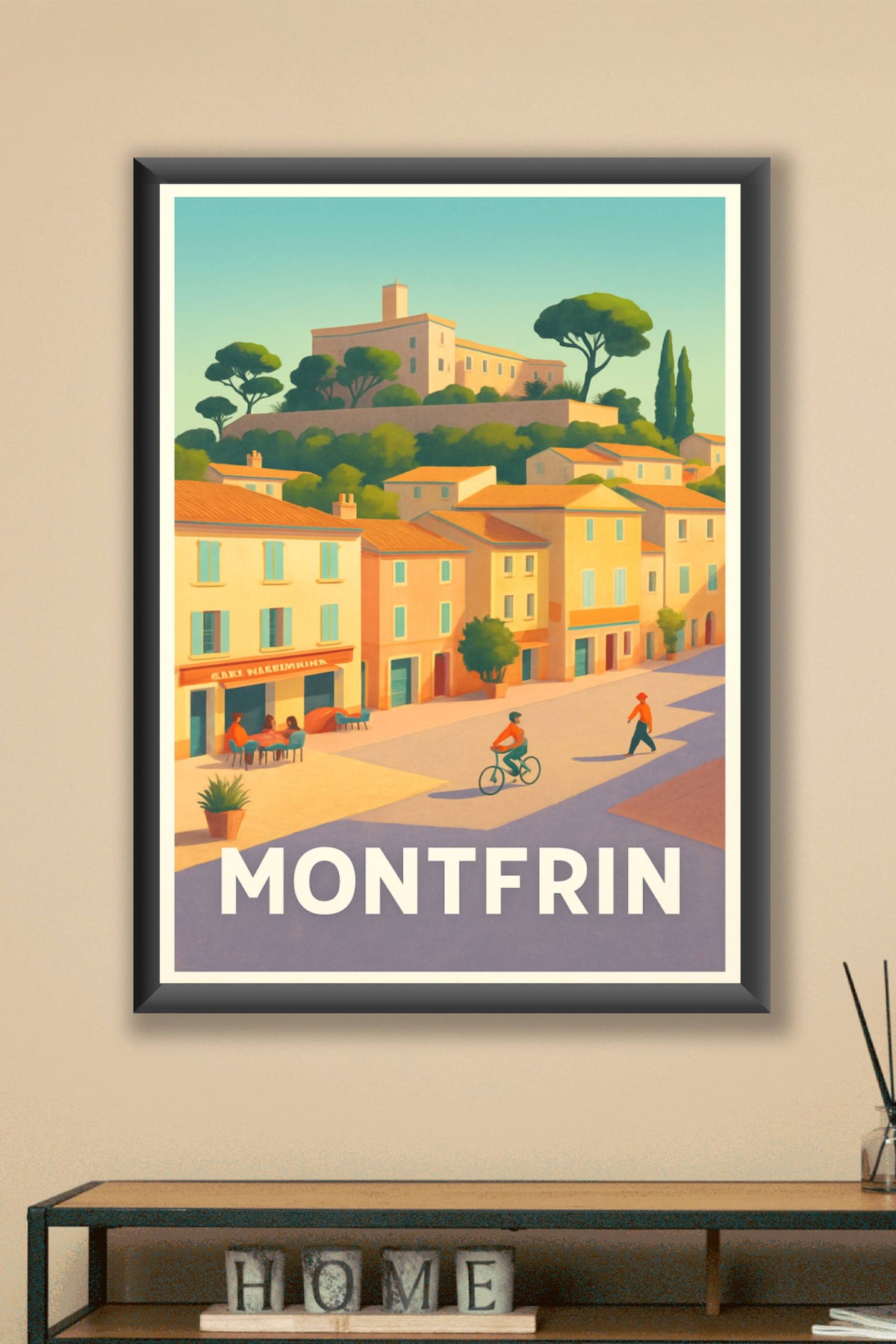 Affiche Montfrin — L'élégance tranquille du Sud · poster d'art de Montfrin