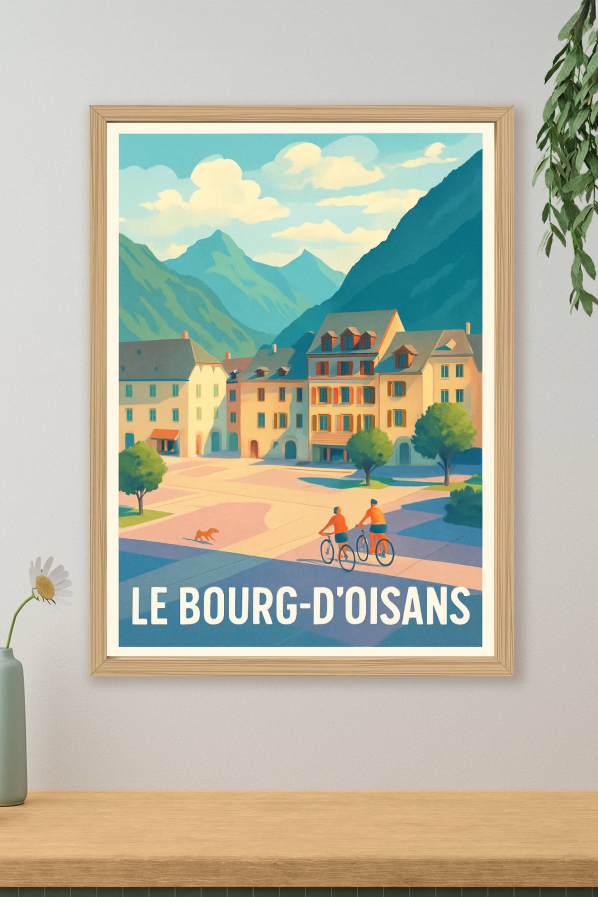 Affiche Le Bourg-d'Oisans — Escapade Montagnarde Authentique · poster d'art de Le Bourg-d'Oisans