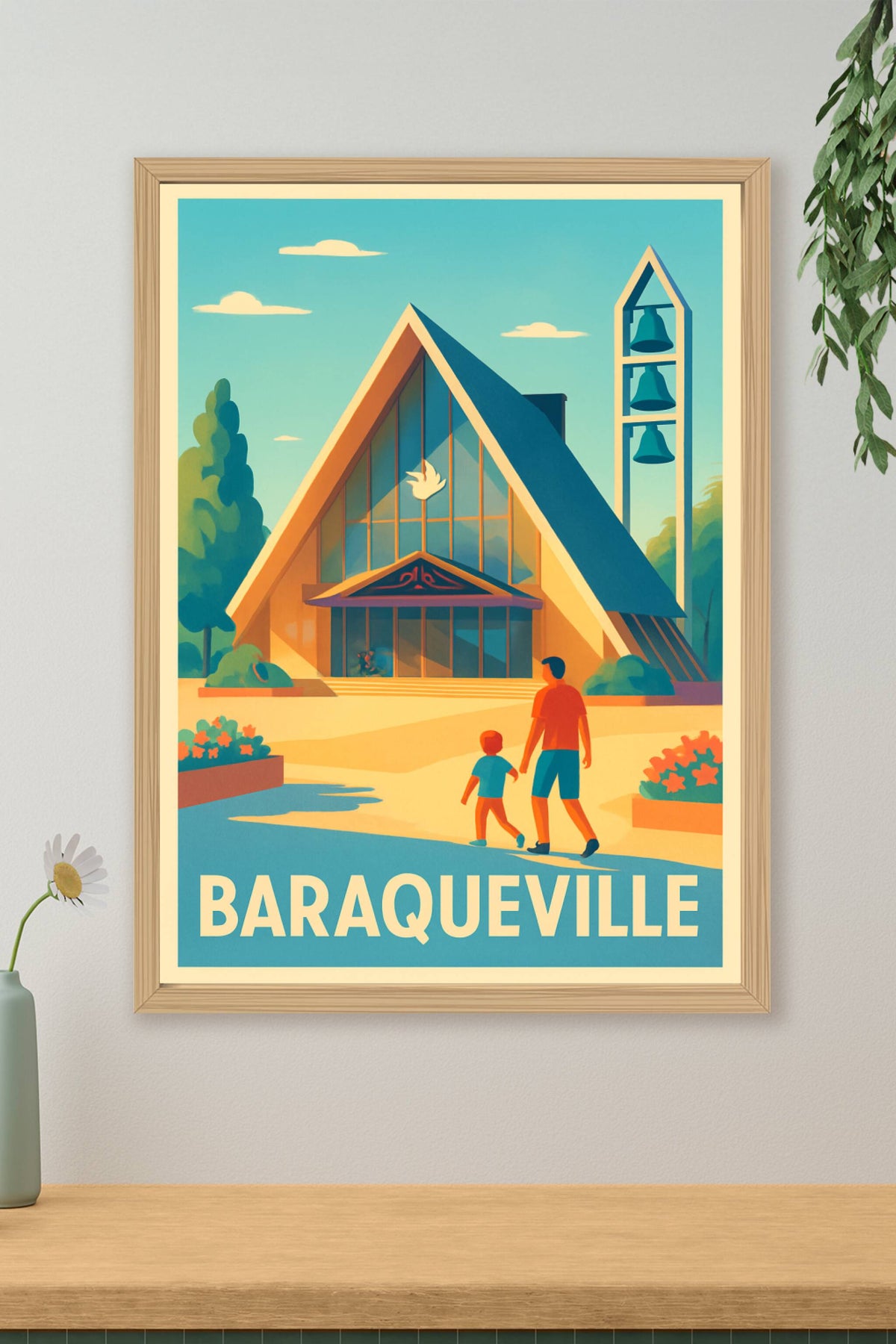 Affiche Baraqueville — Harmonie architecturale et douceur de vivre · poster d'art de Baraqueville
