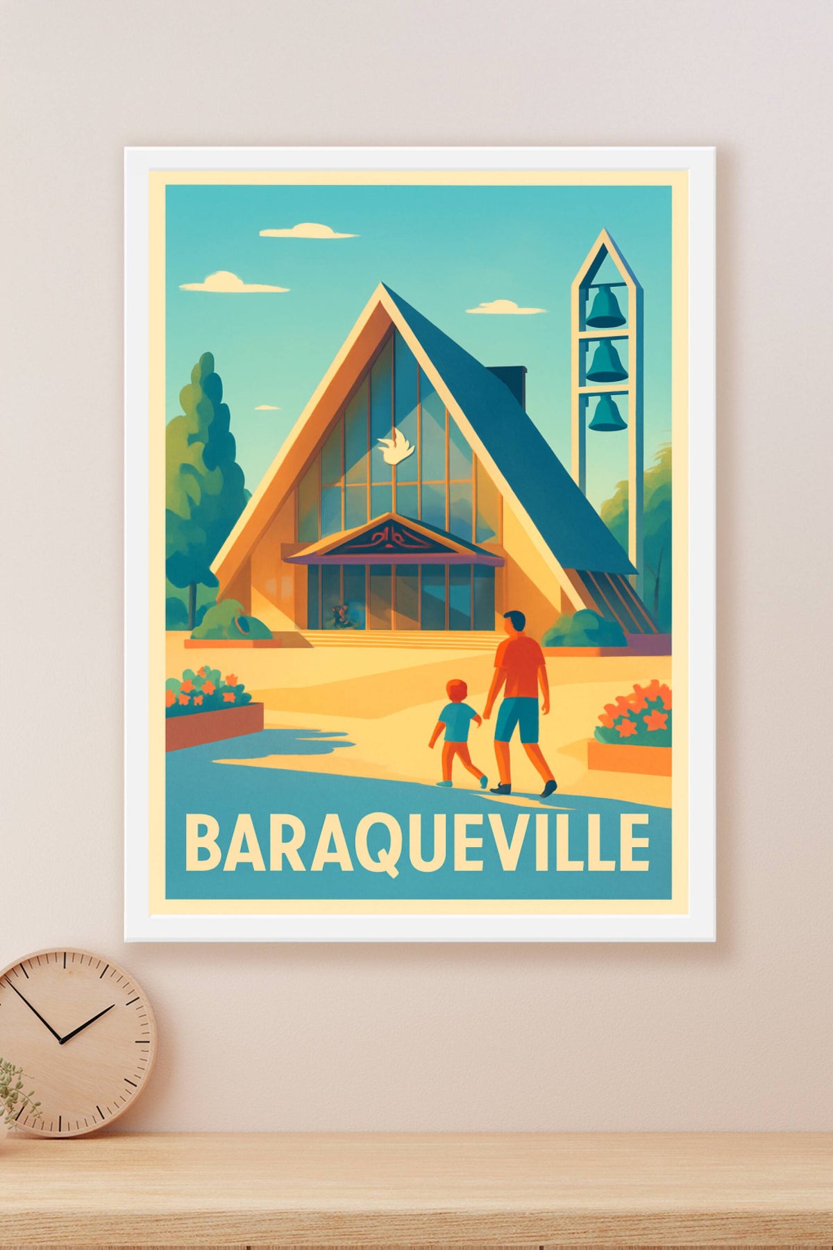 Affiche Baraqueville — Harmonie architecturale et douceur de vivre · poster d'art de Baraqueville
