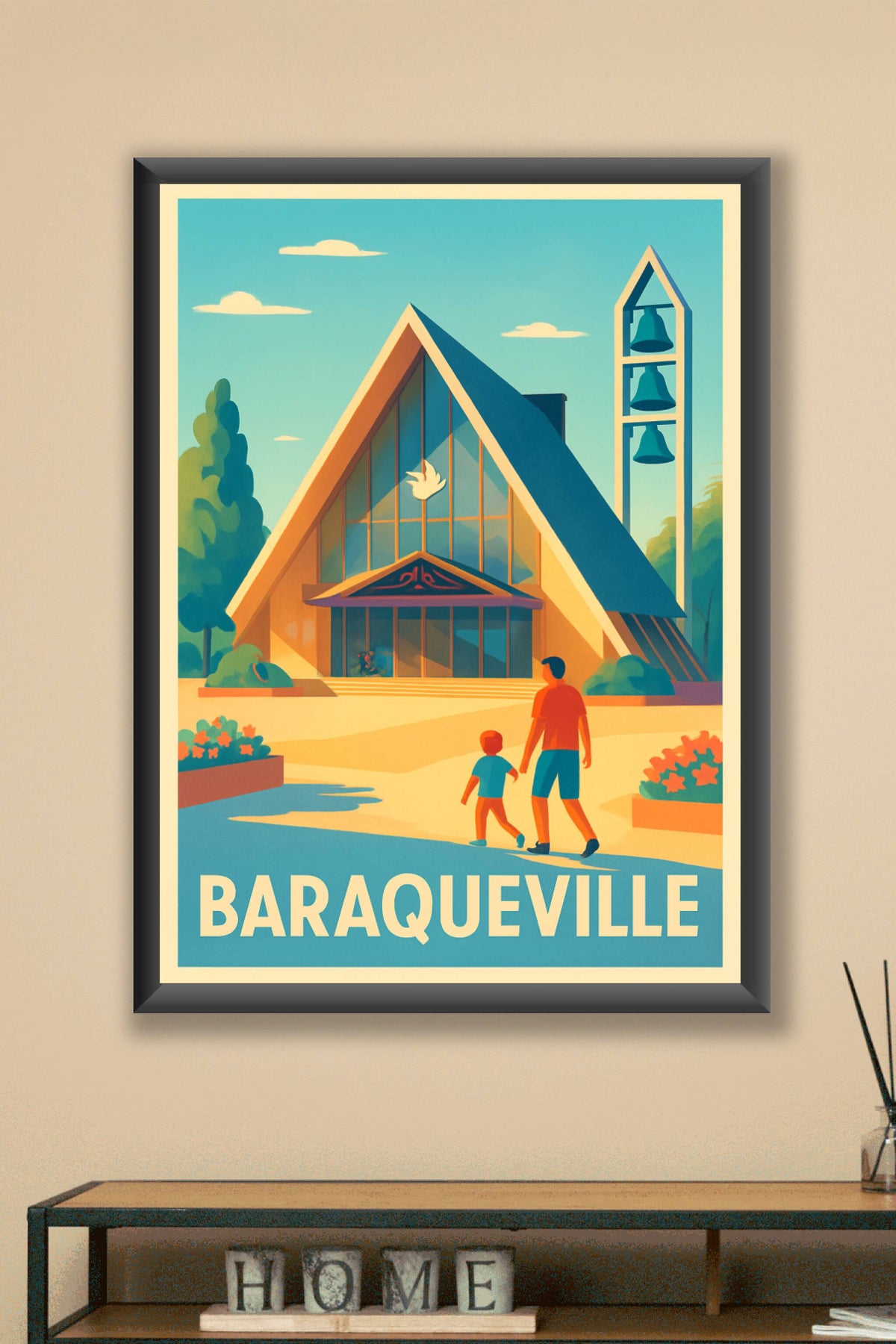 Affiche Baraqueville — Harmonie architecturale et douceur de vivre · poster d'art de Baraqueville