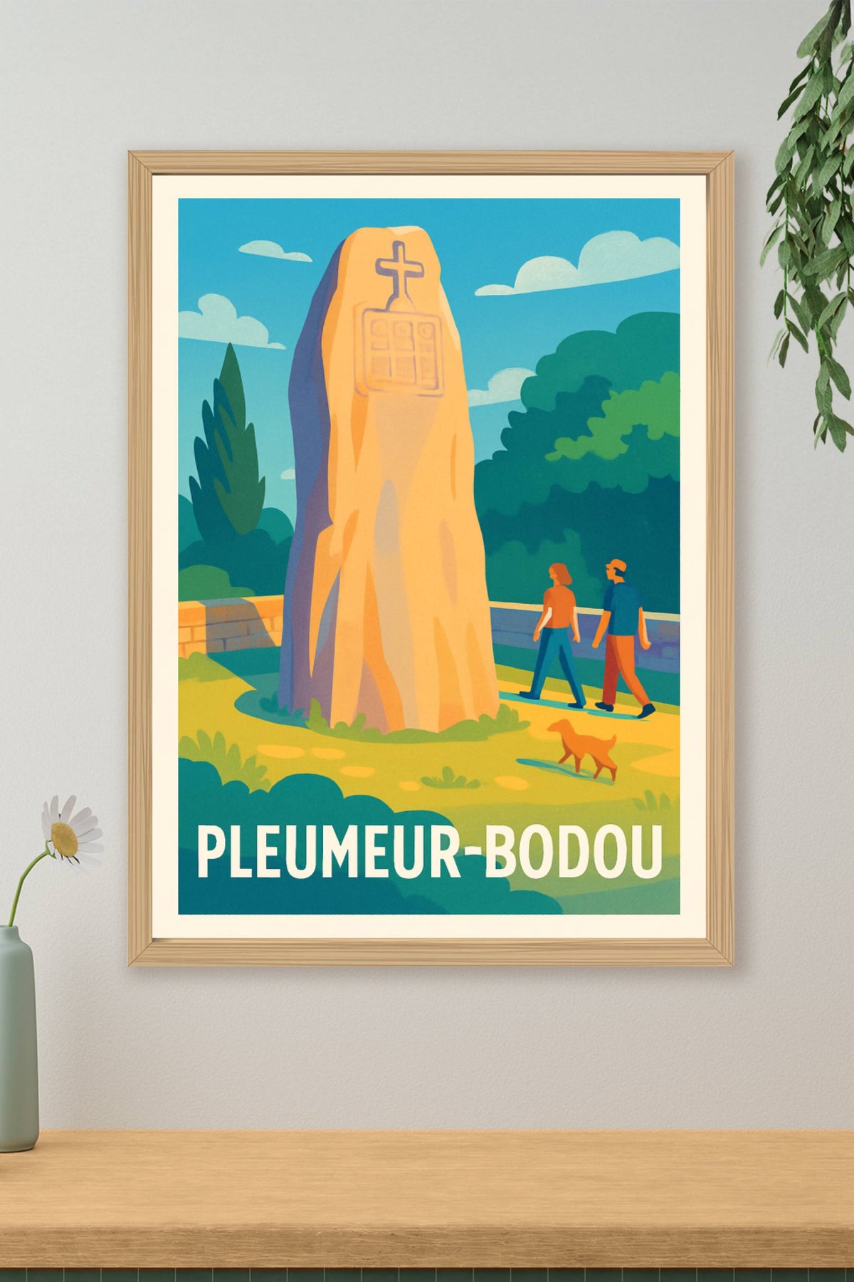 Affiche Pleumeur-Bodou — L'élégance du monument breton · poster d'art de Pleumeur-Bodou